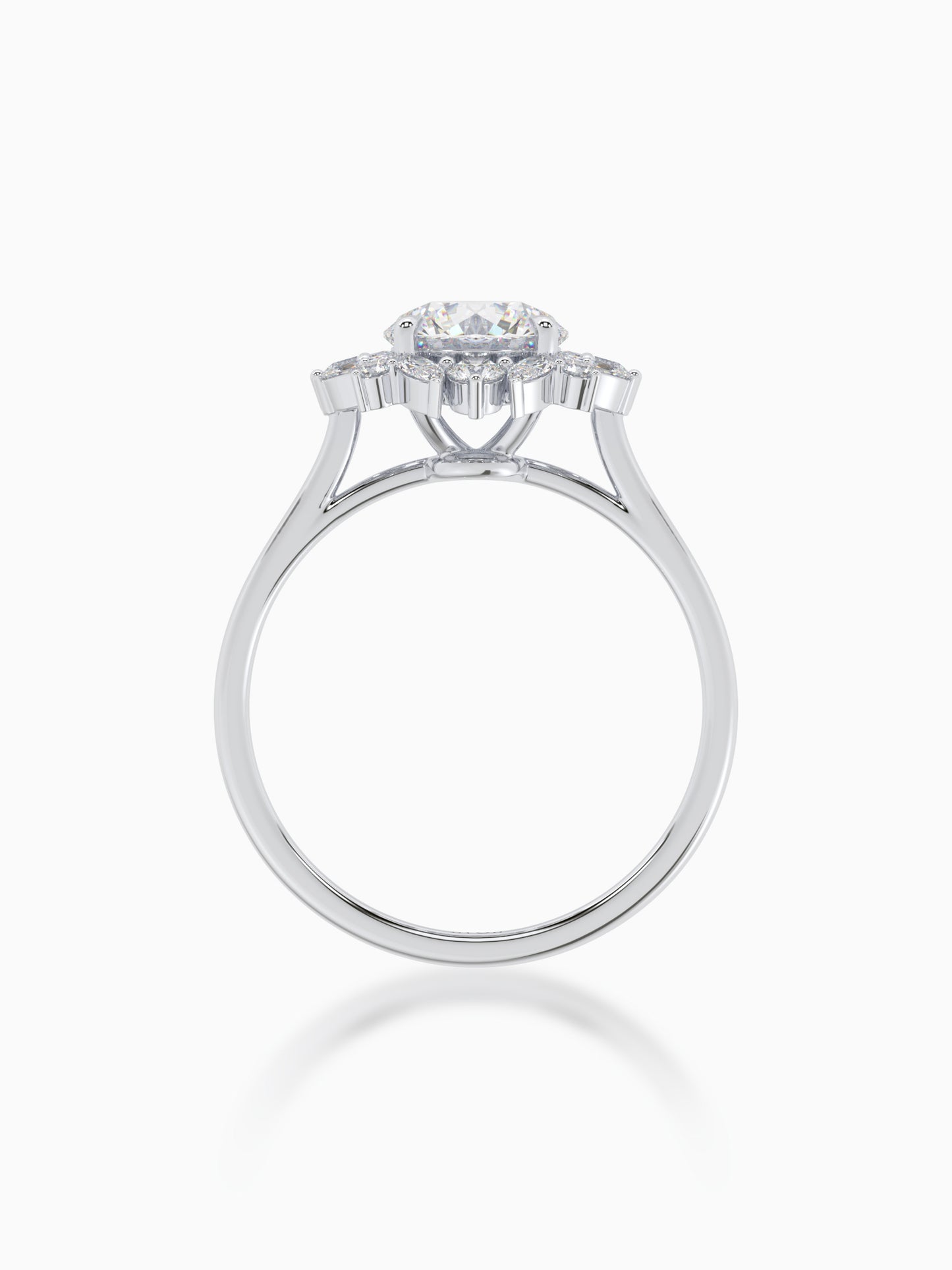 Timeless floral diamond ring