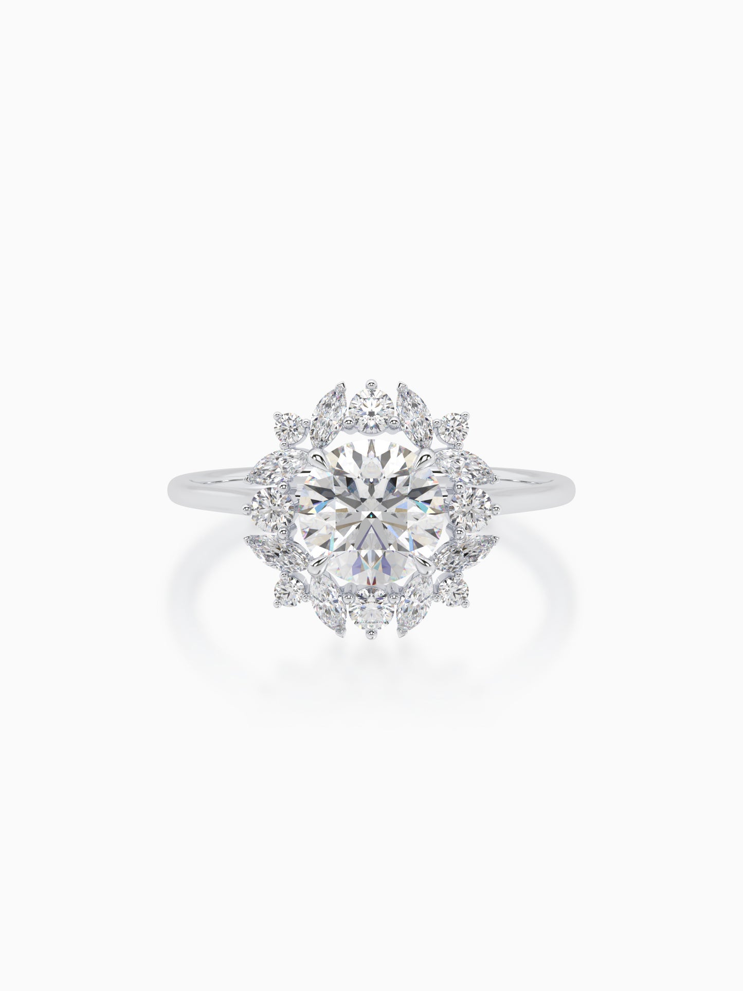 Timeless floral diamond ring