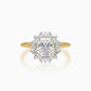 Timeless floral diamond ring