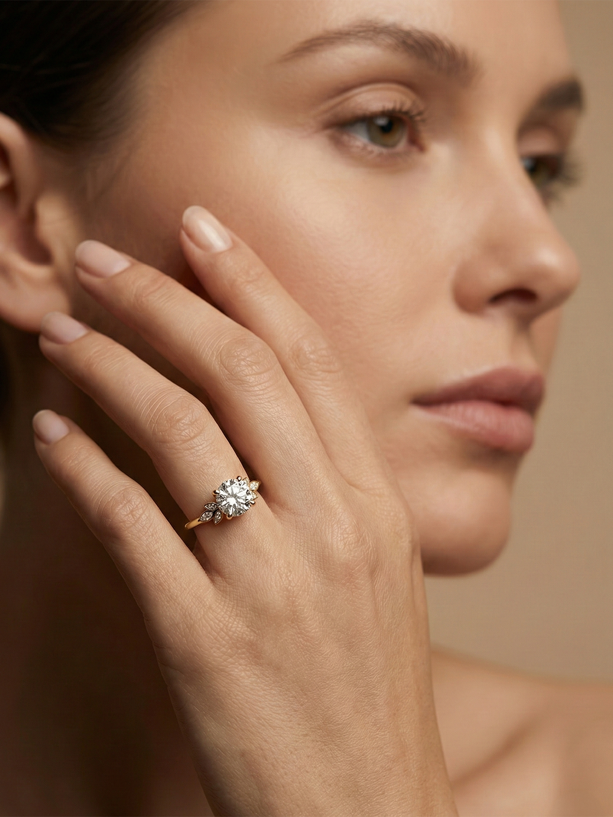 Nature's embrace diamond ring