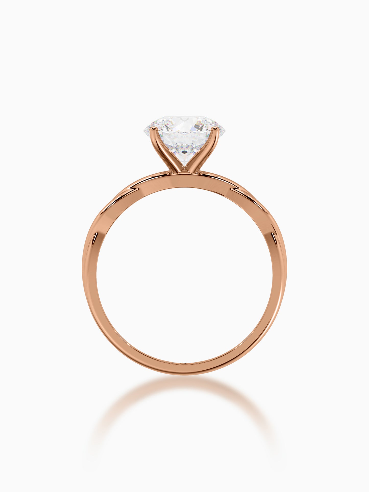 Modern twist diamond ring