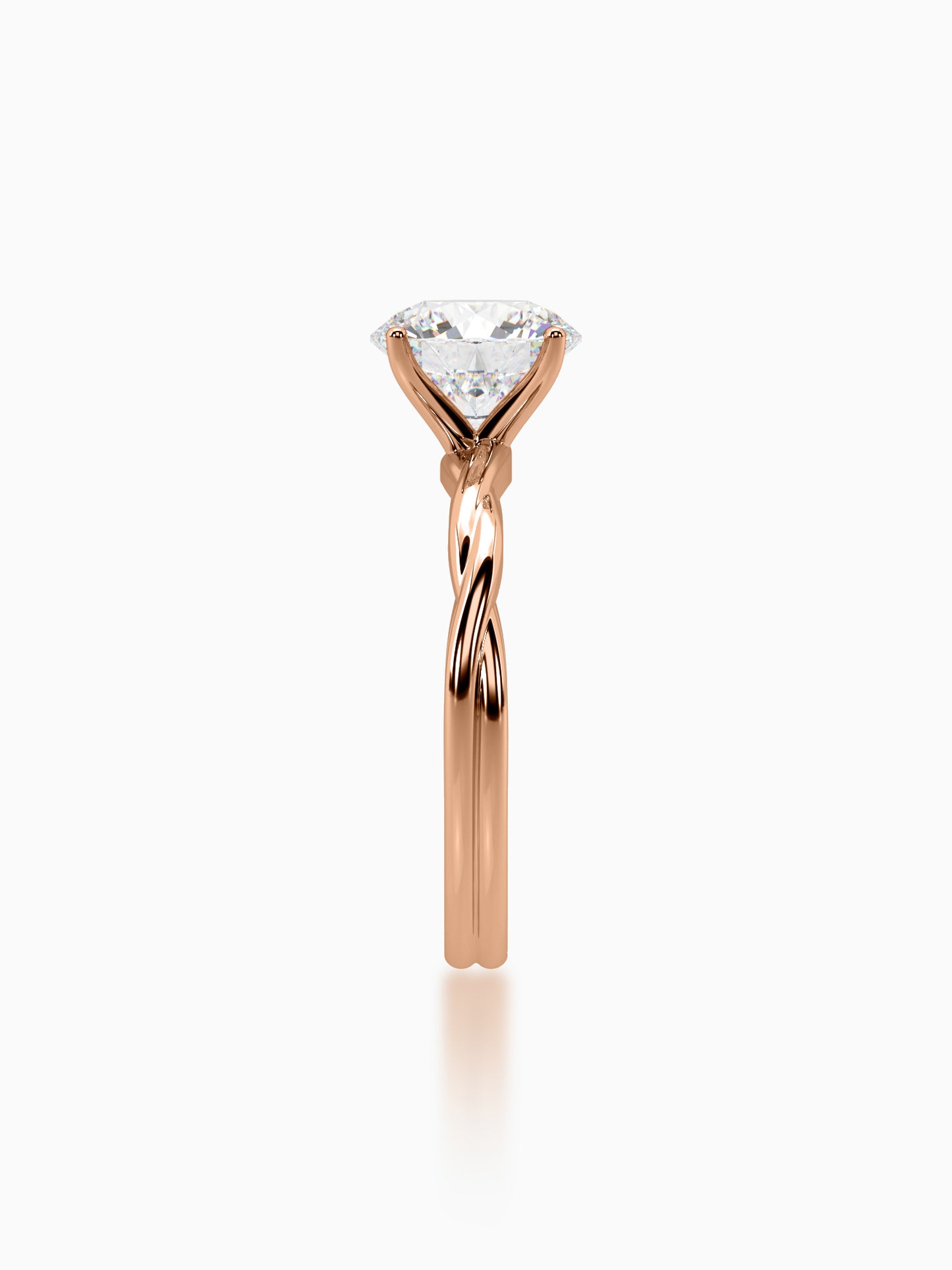 Modern twist diamond ring