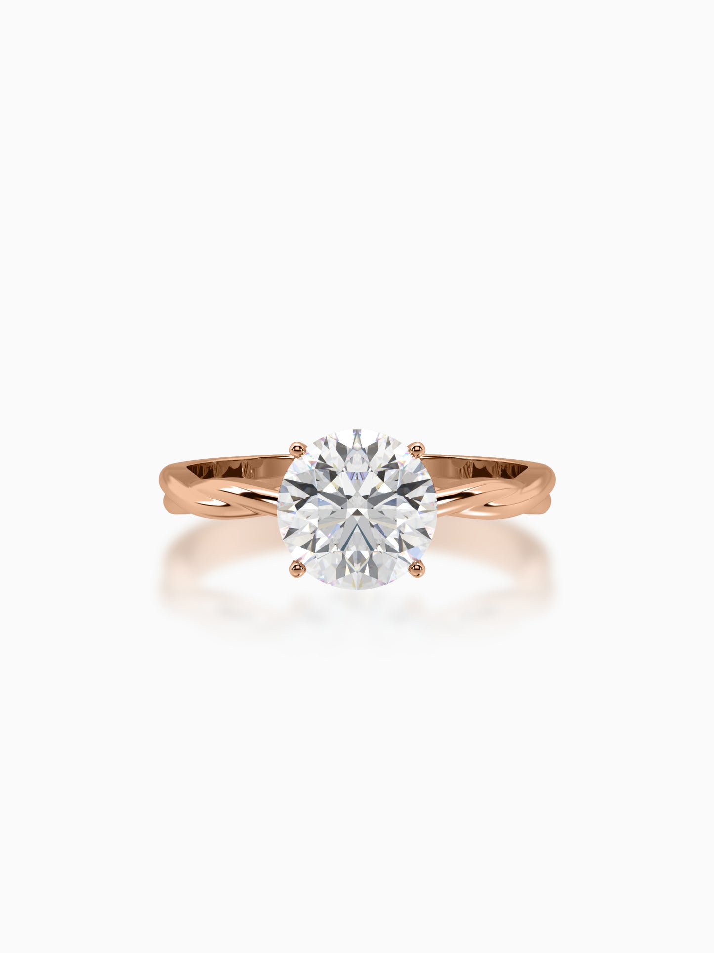 Modern twist diamond ring