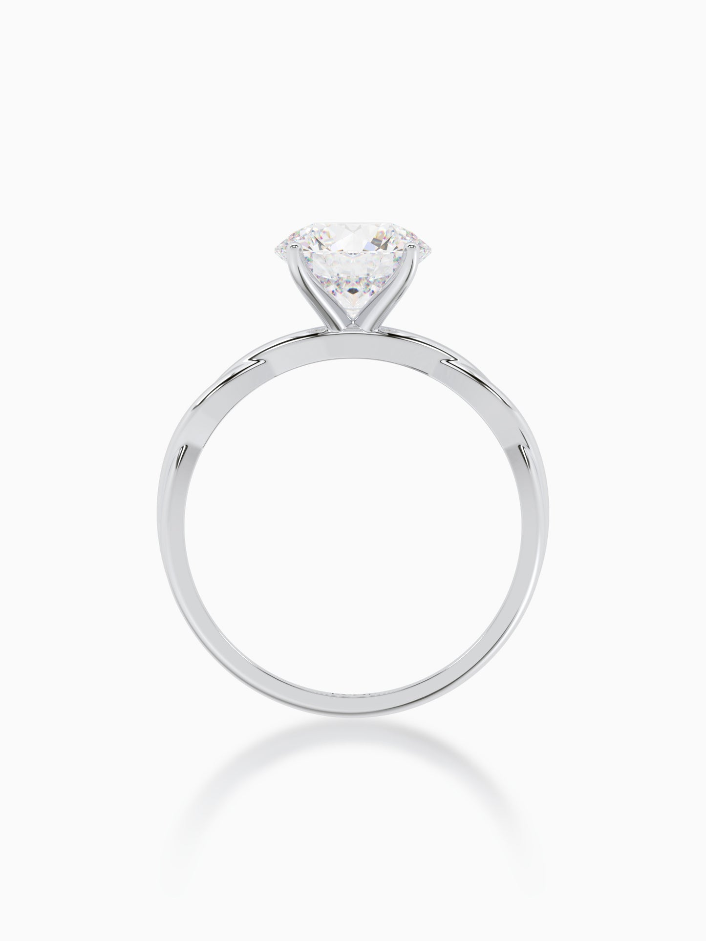 Modern twist diamond ring