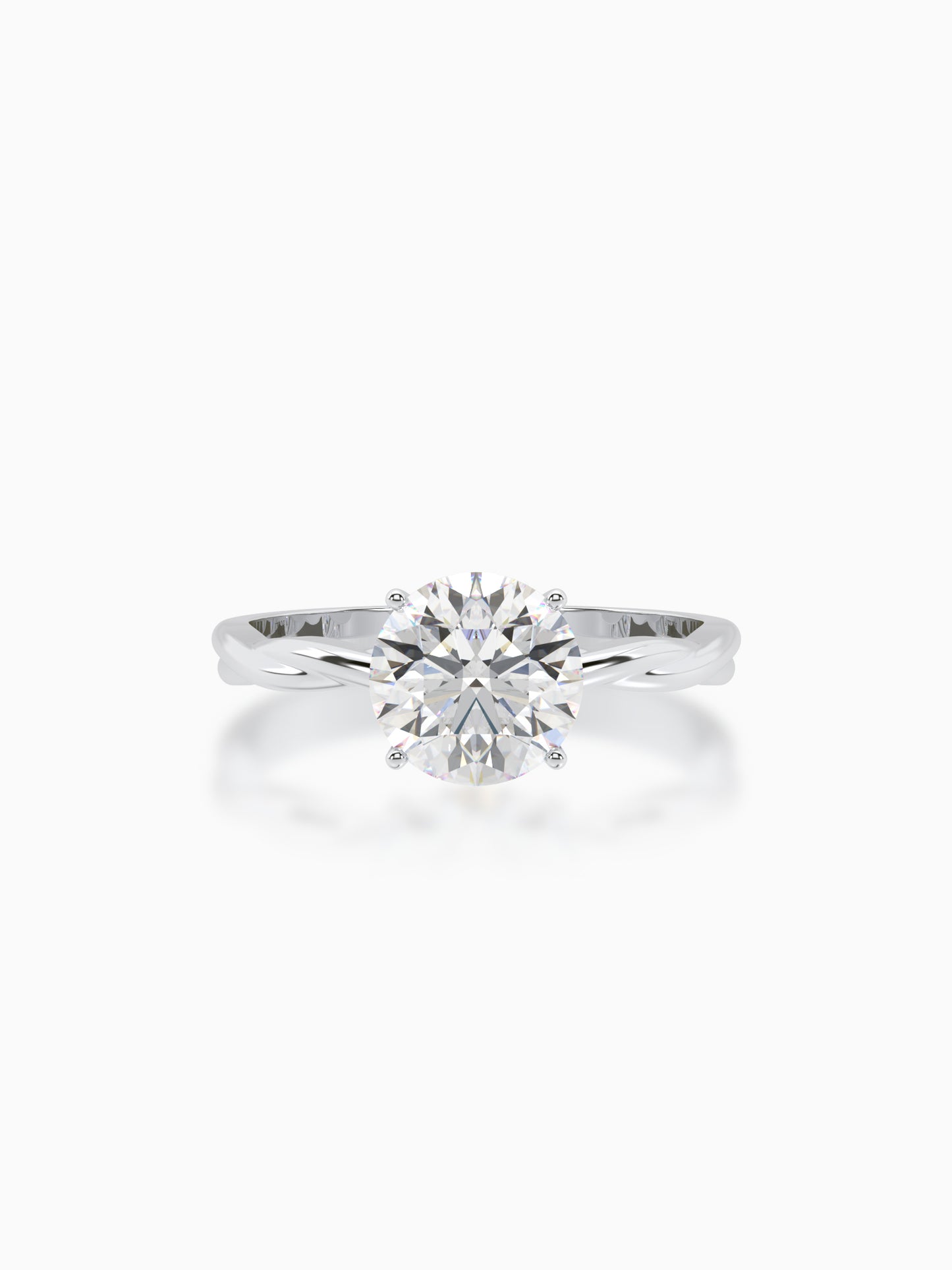 Modern twist diamond ring