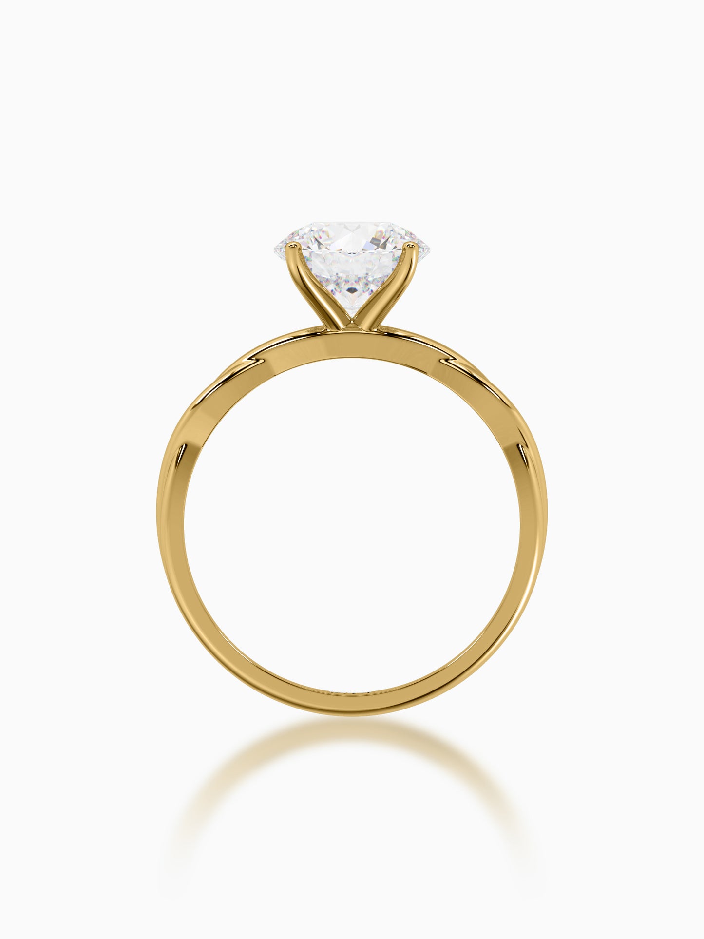 Modern twist diamond ring