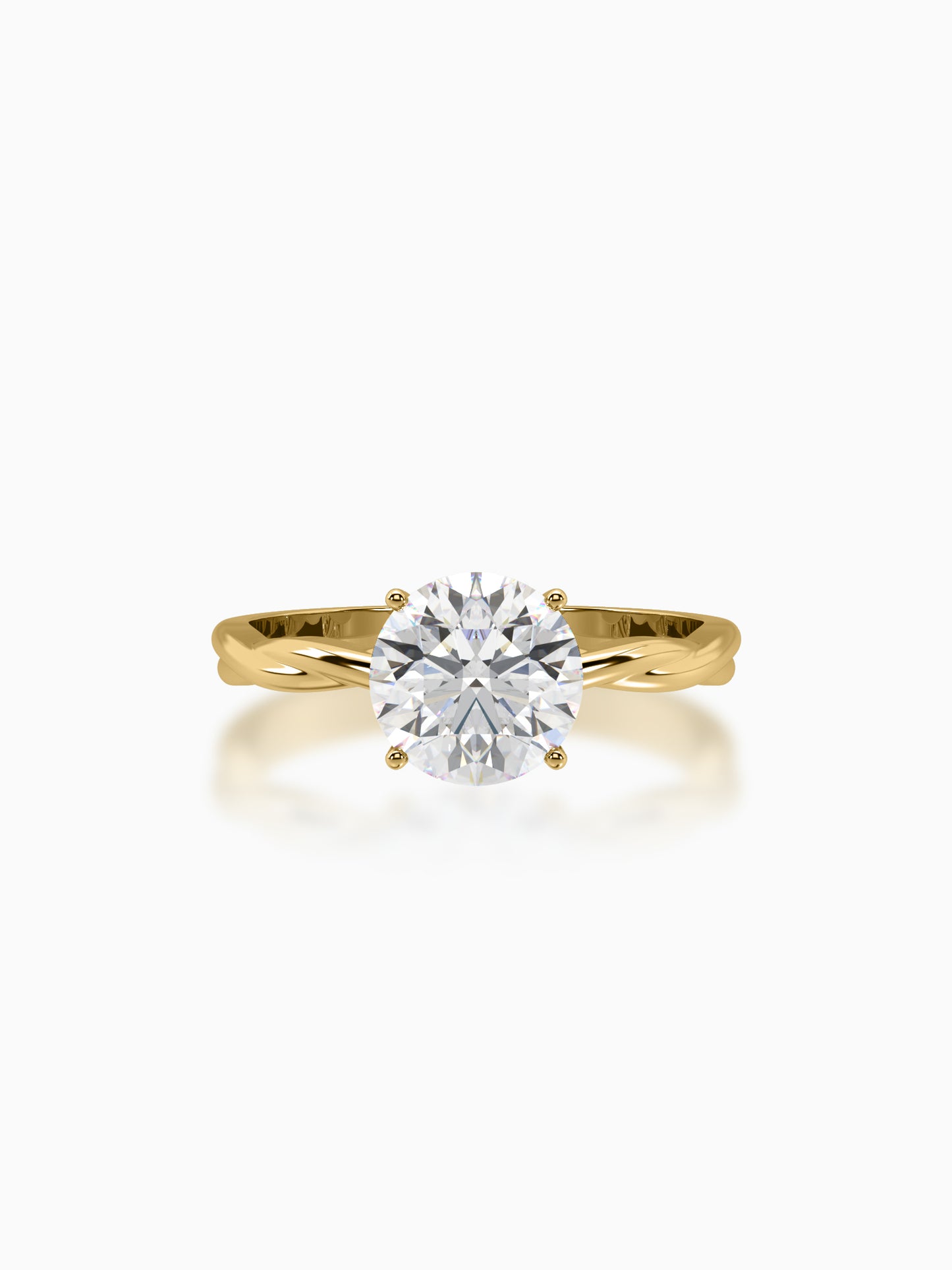 Modern twist diamond ring