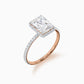 Eros halo diamond ring