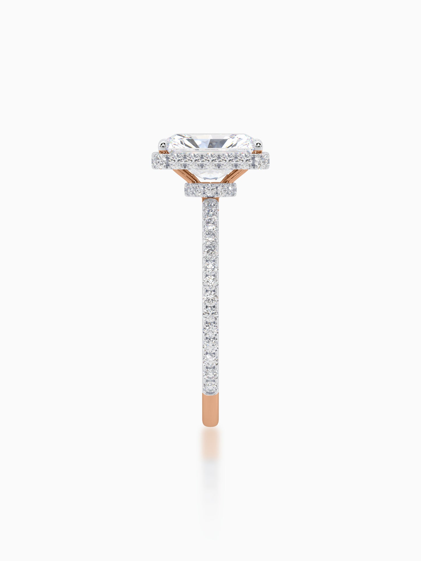 Eros halo diamond ring