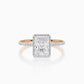 Eros halo diamond ring