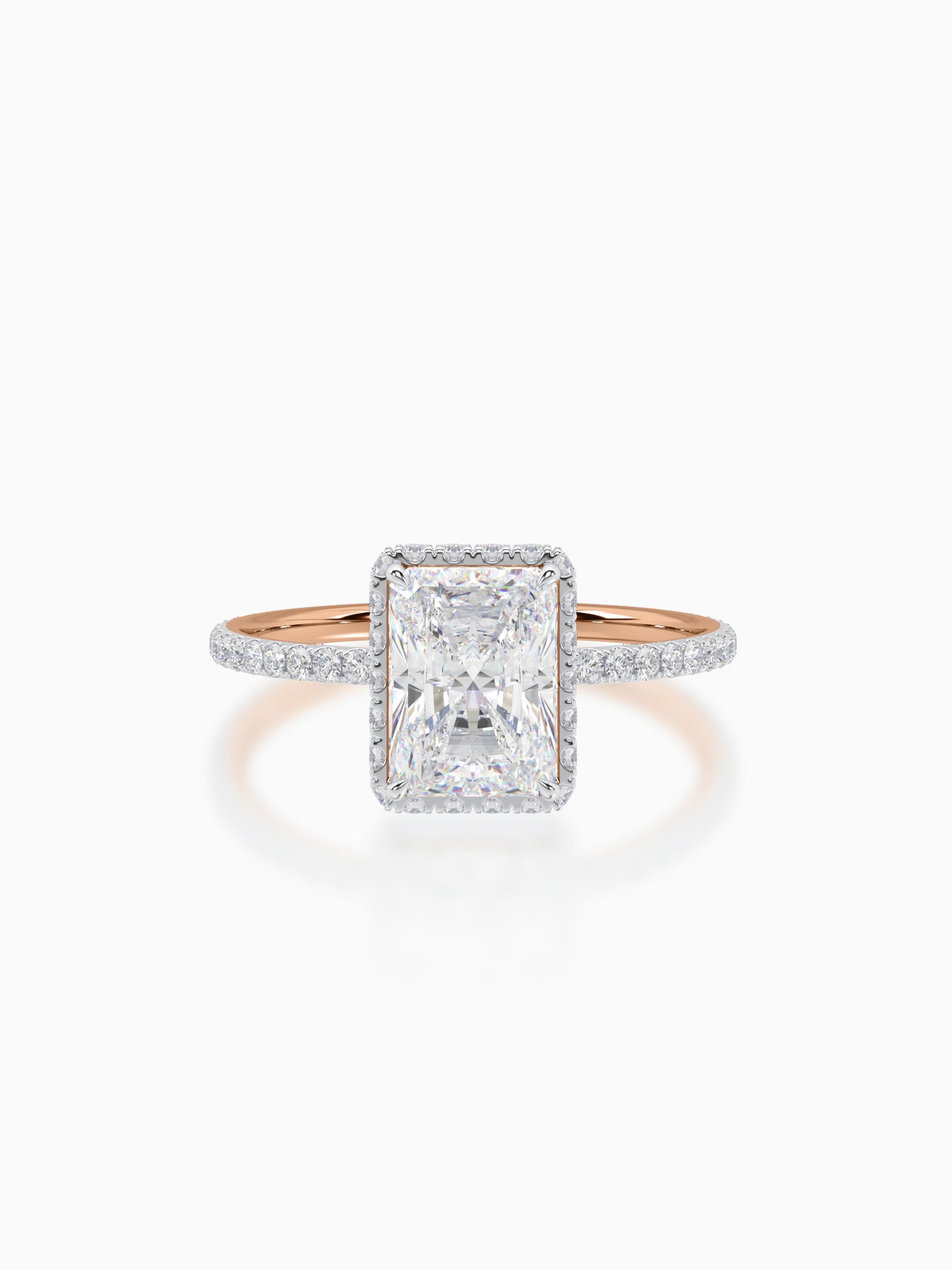 Eros halo diamond ring