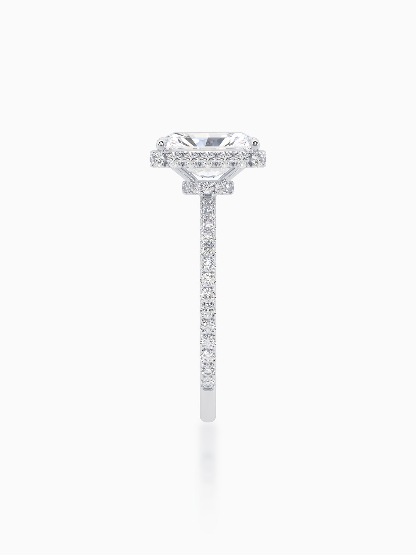 Eros halo diamond ring