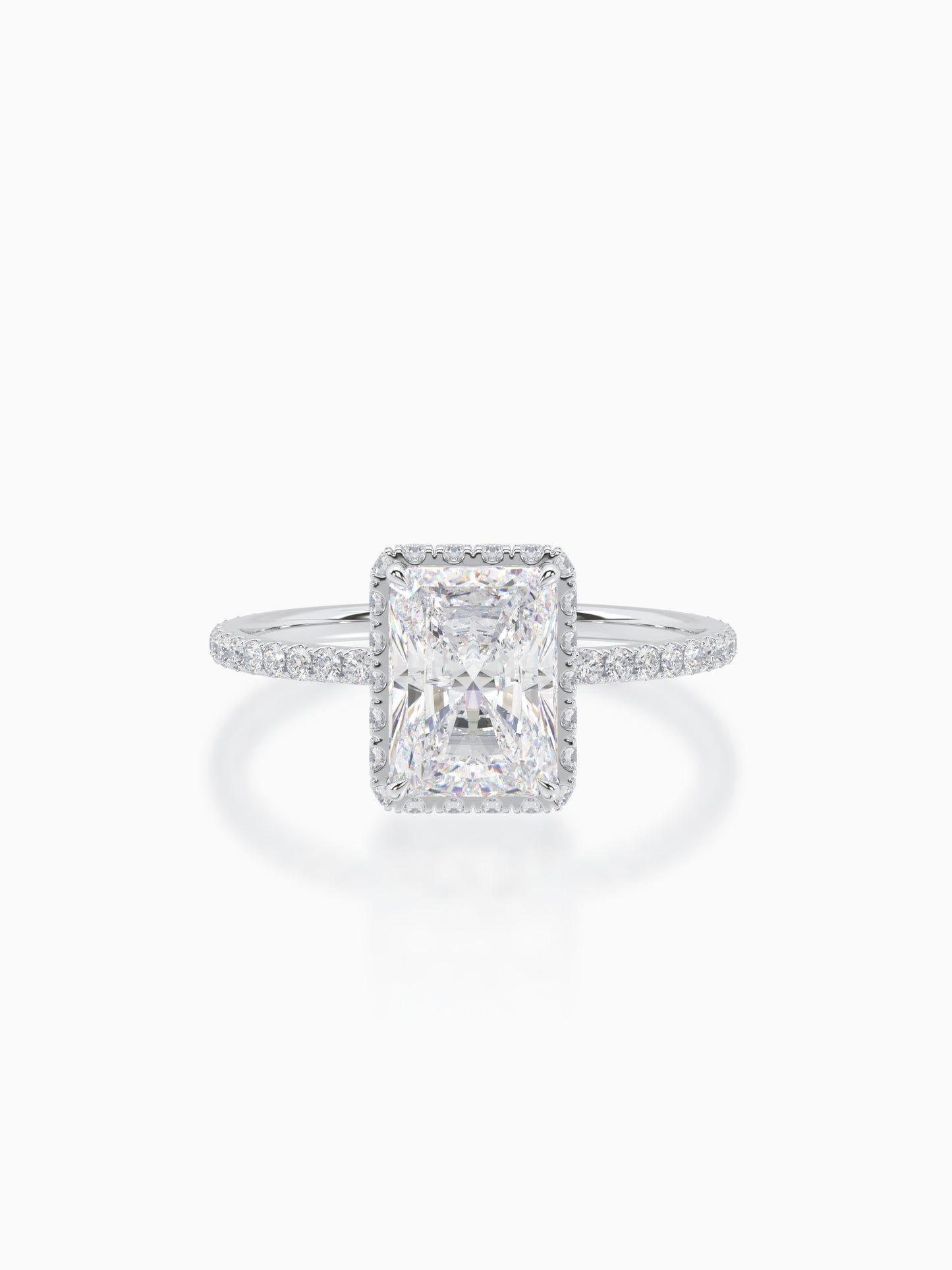 Eros halo diamond ring