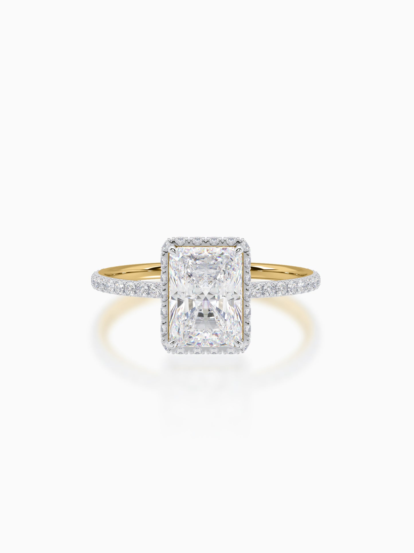 Eros halo diamond ring