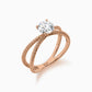 Intertwined charm diamond ring