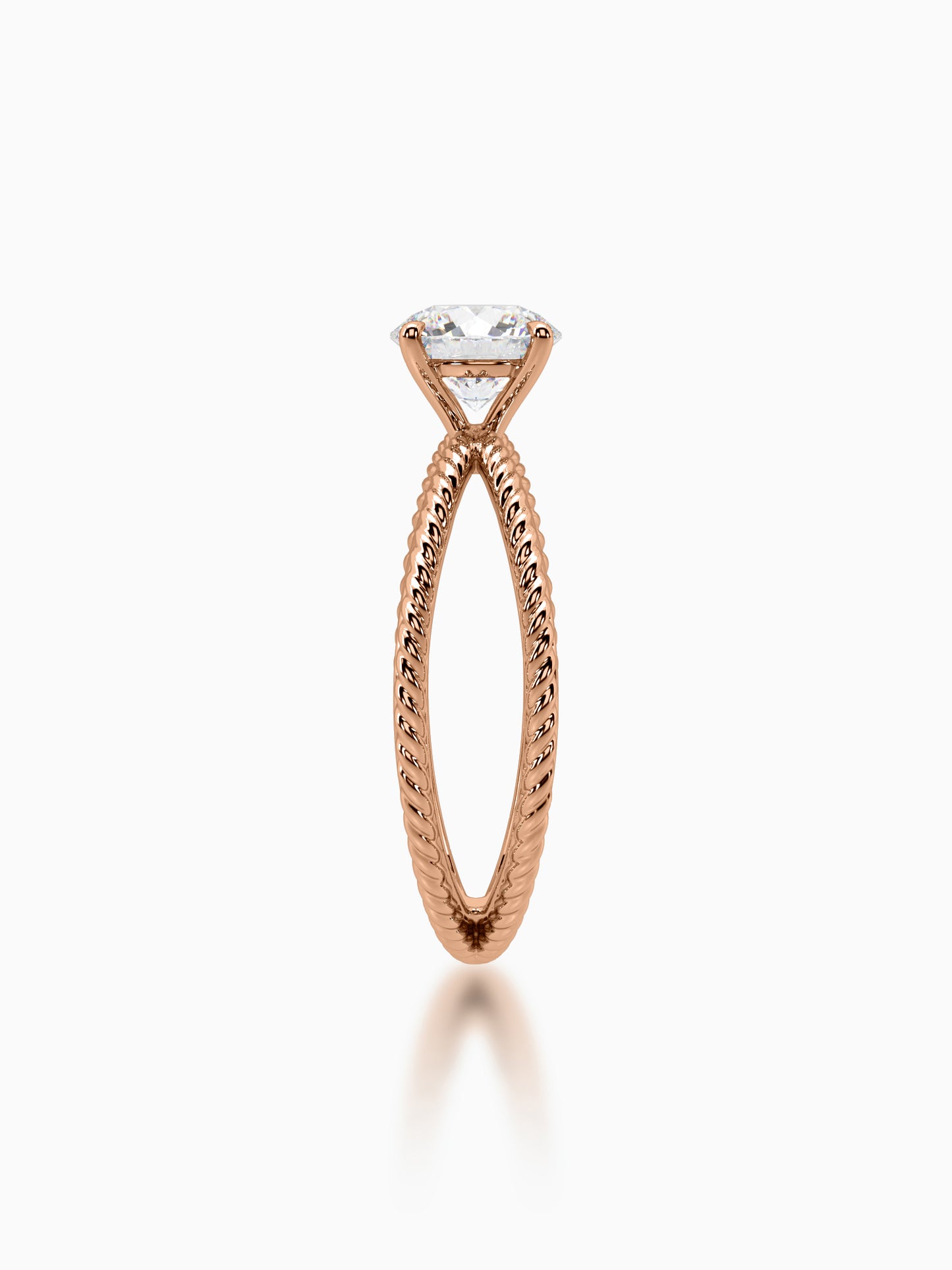 Intertwined charm diamond ring