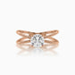 Intertwined charm diamond ring