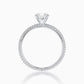 Intertwined charm diamond ring