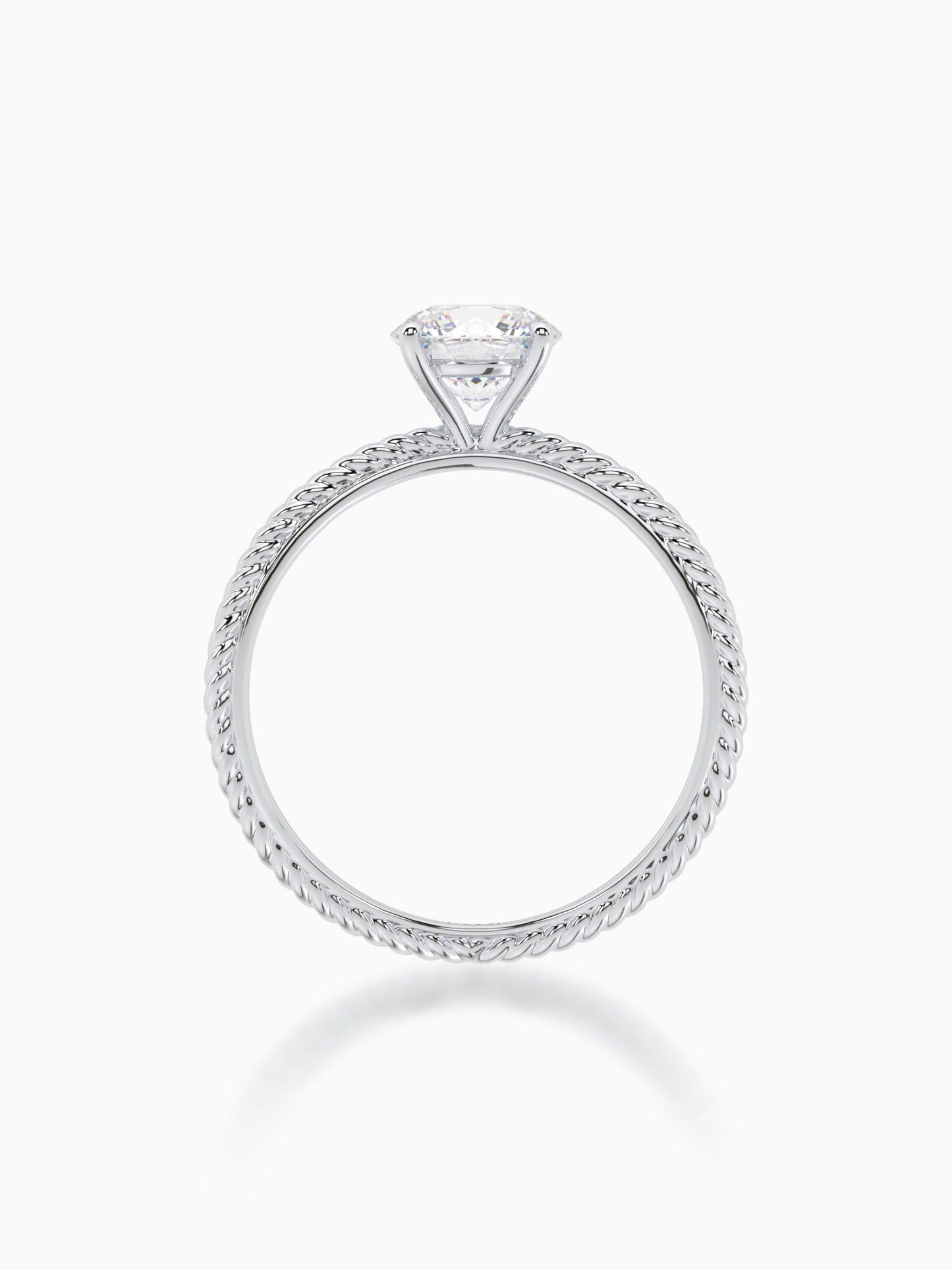 Intertwined charm diamond ring