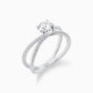 Intertwined charm diamond ring