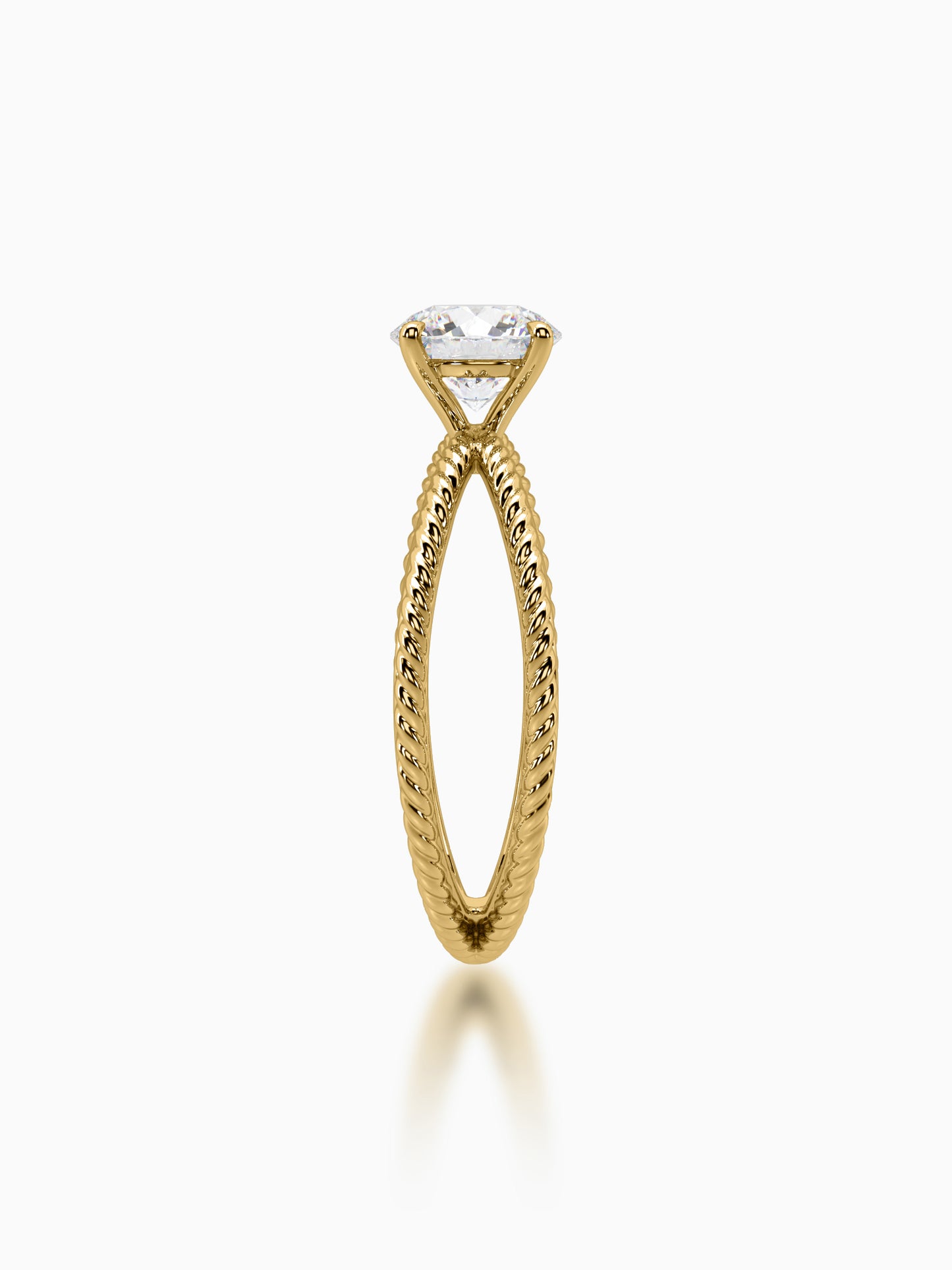 Intertwined charm diamond ring