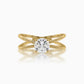 Intertwined charm diamond ring