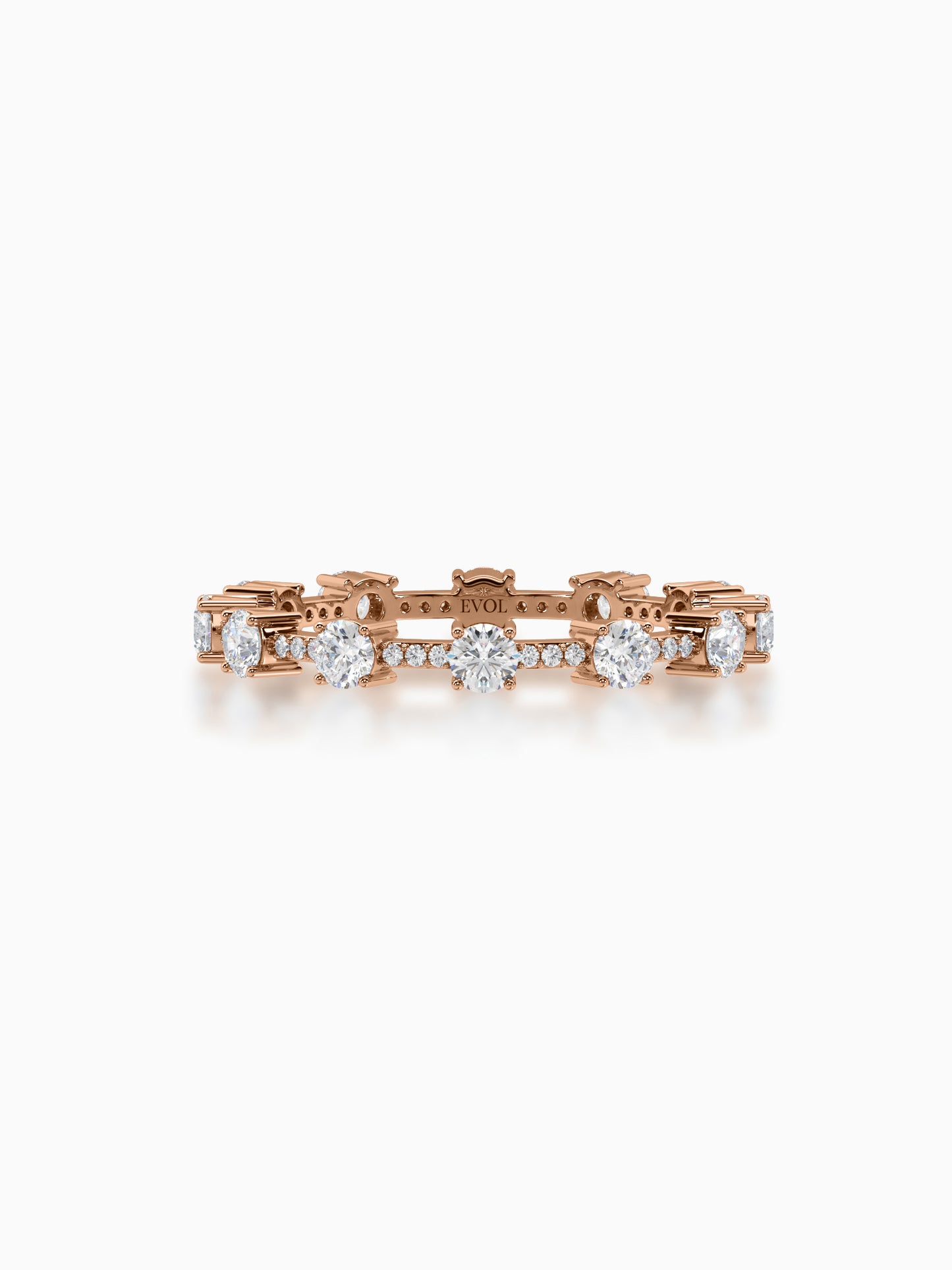 Solar diamond eternity ring