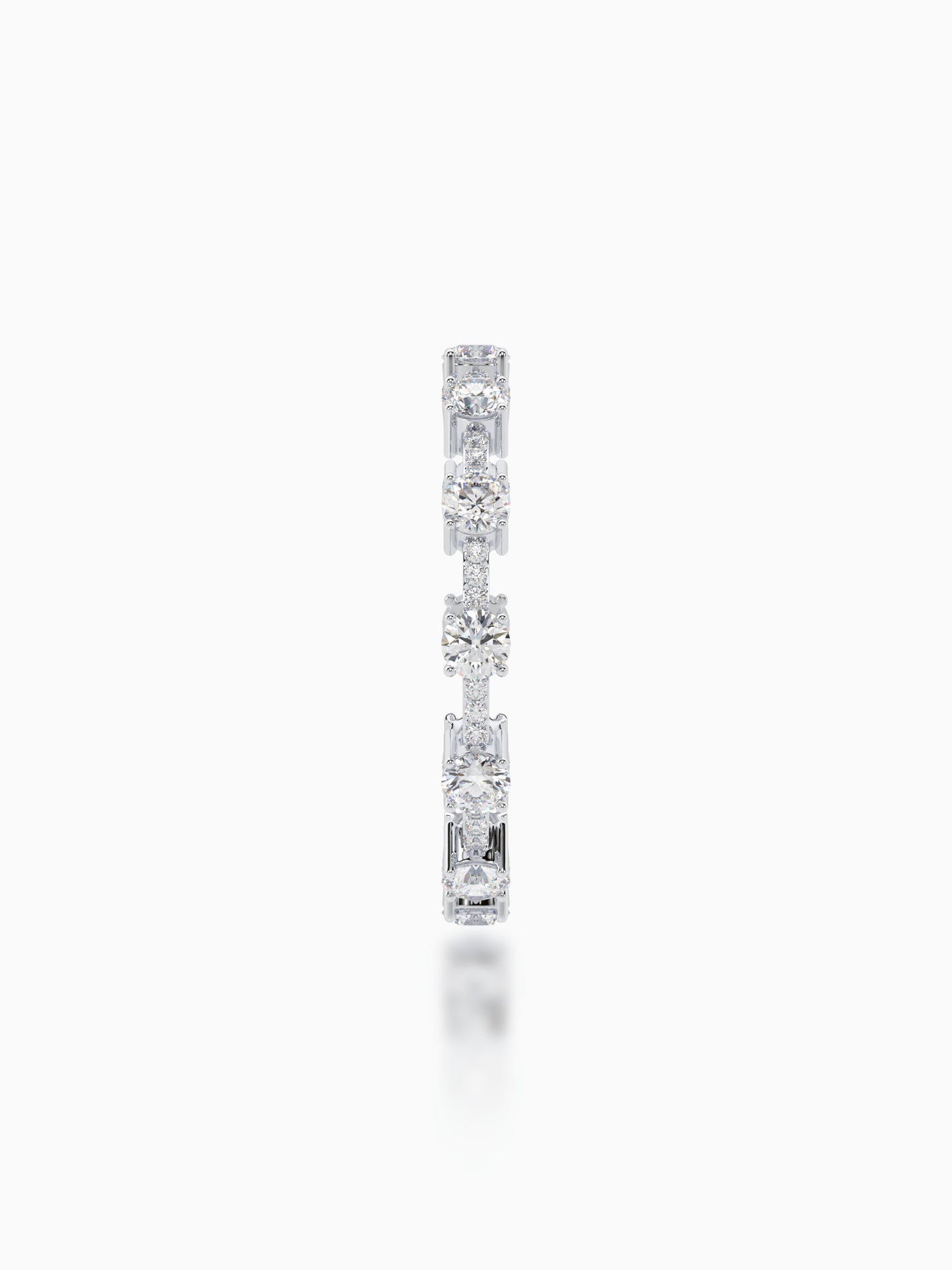 Solar diamond eternity ring