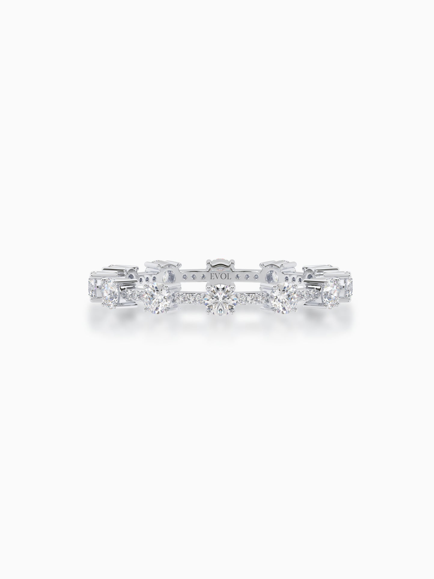 Solar diamond eternity ring