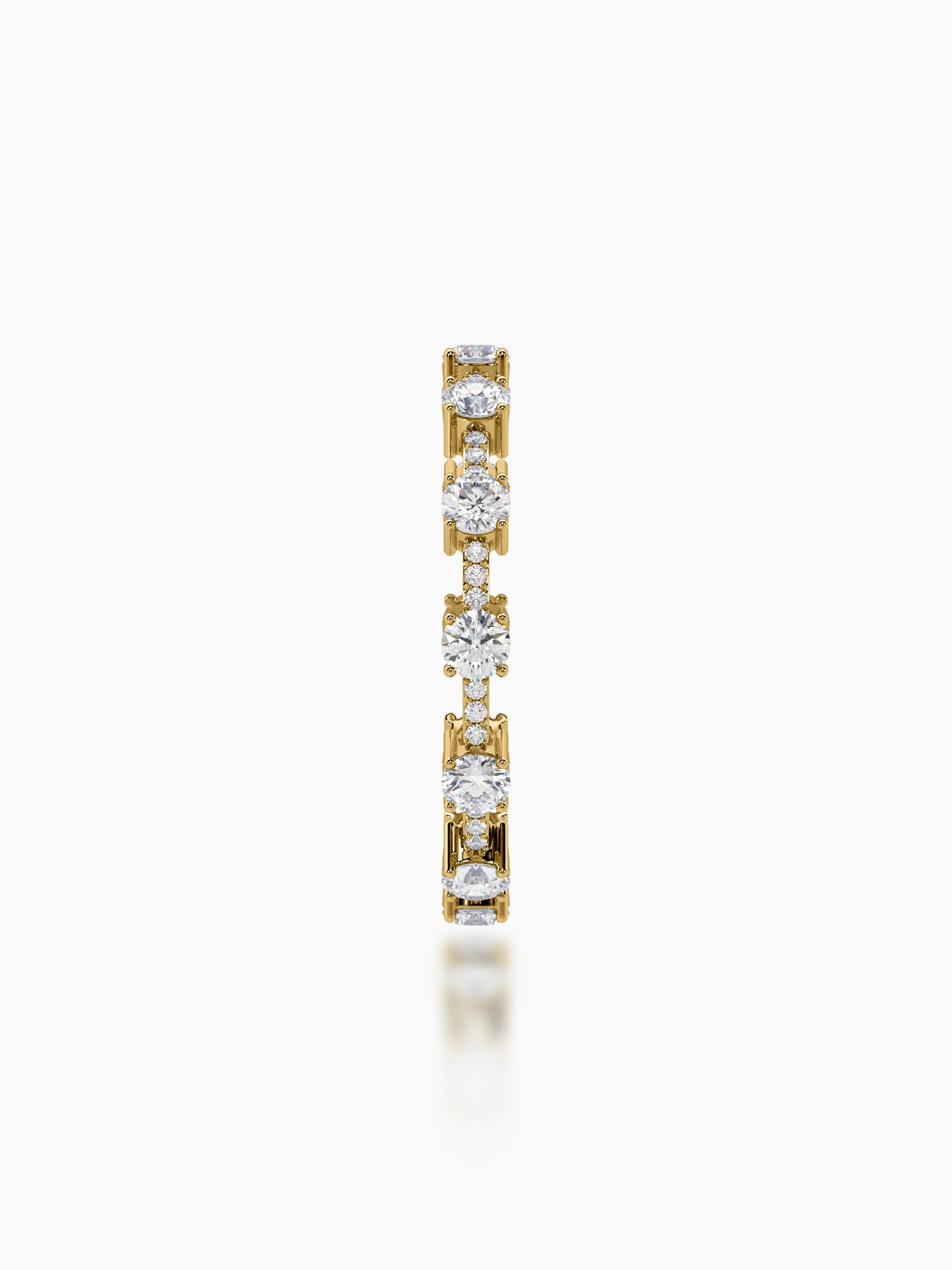 Solar diamond eternity ring