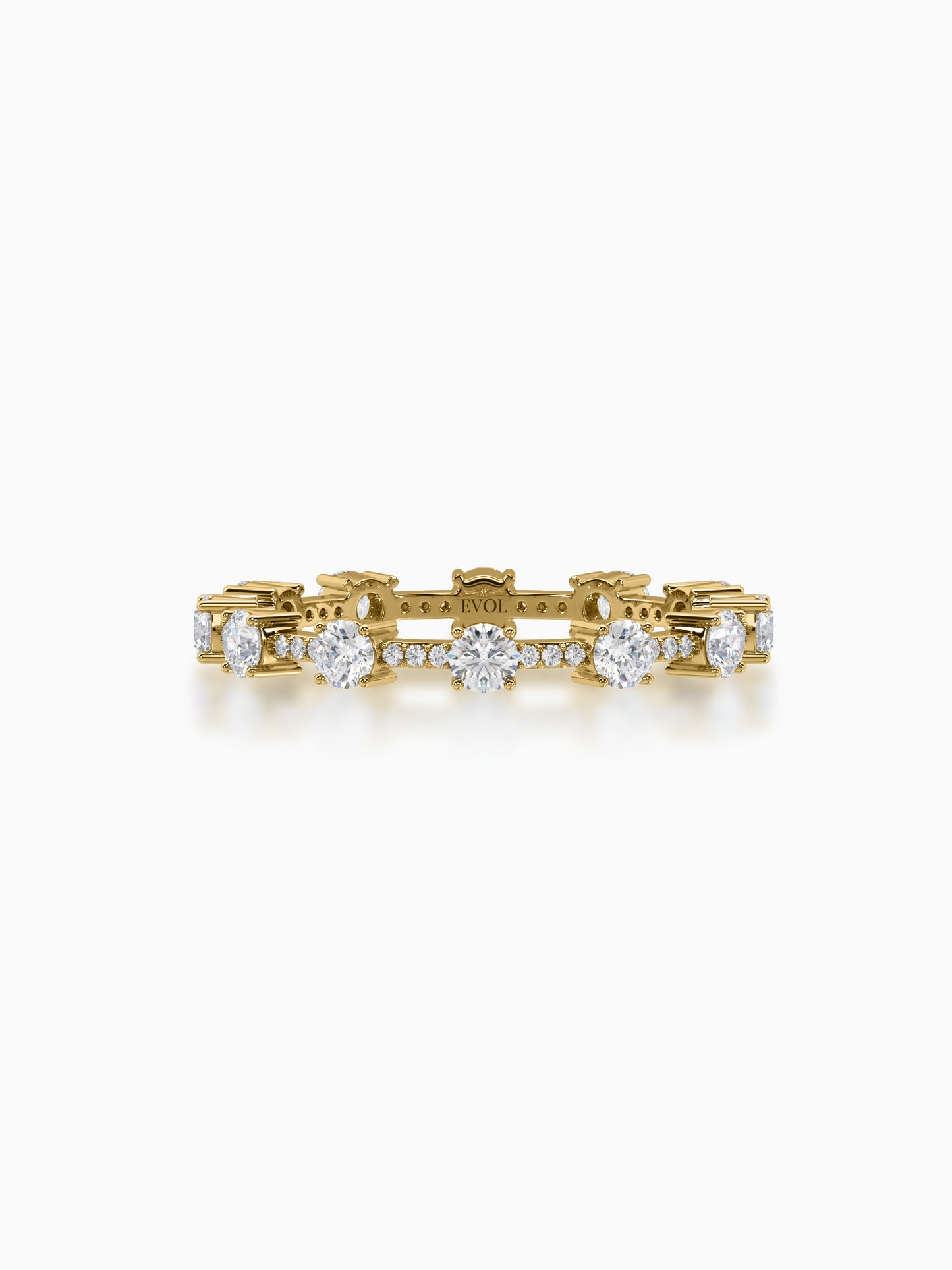 Solar diamond eternity ring