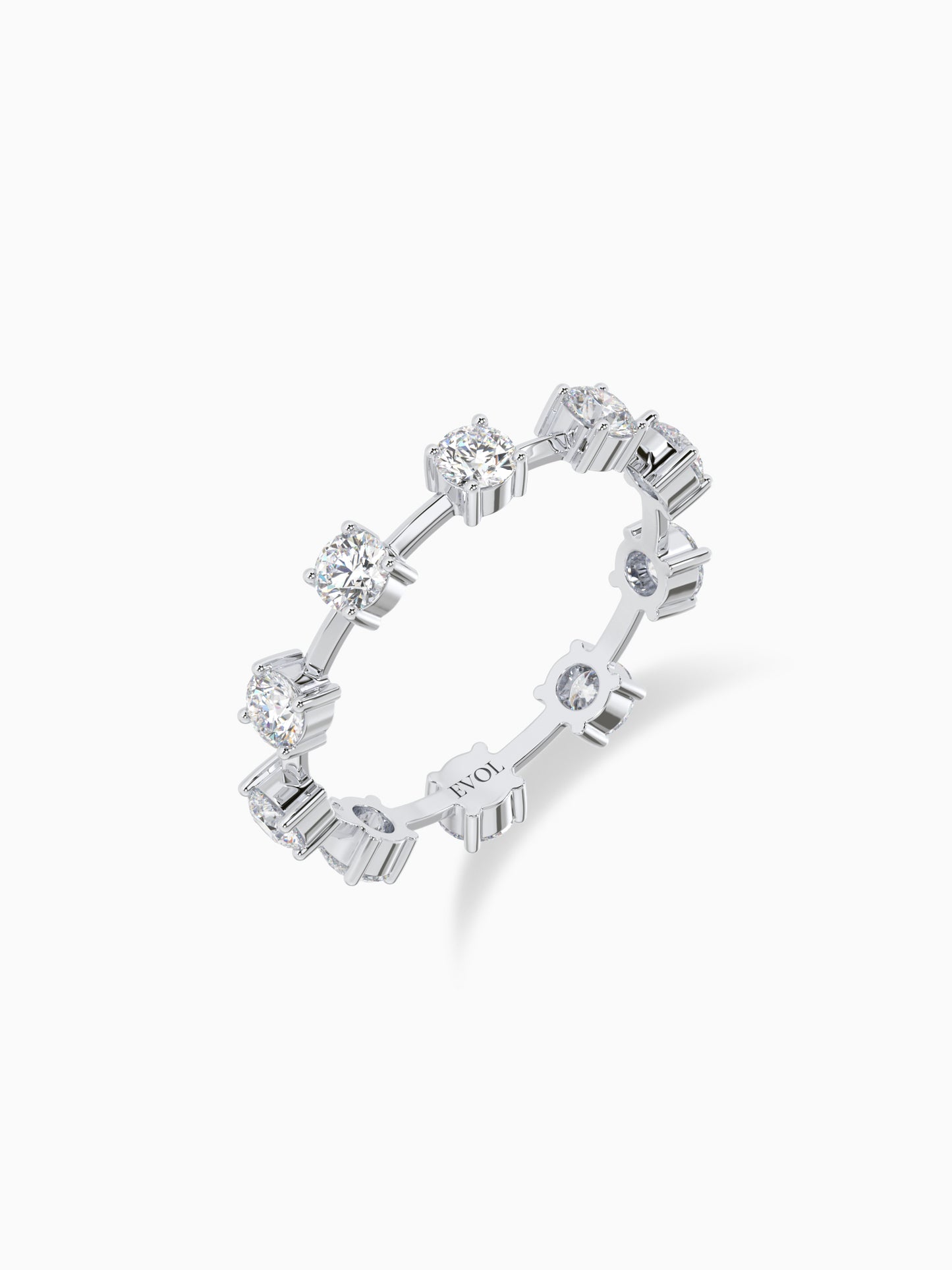 Petite solar diamond eternity ring