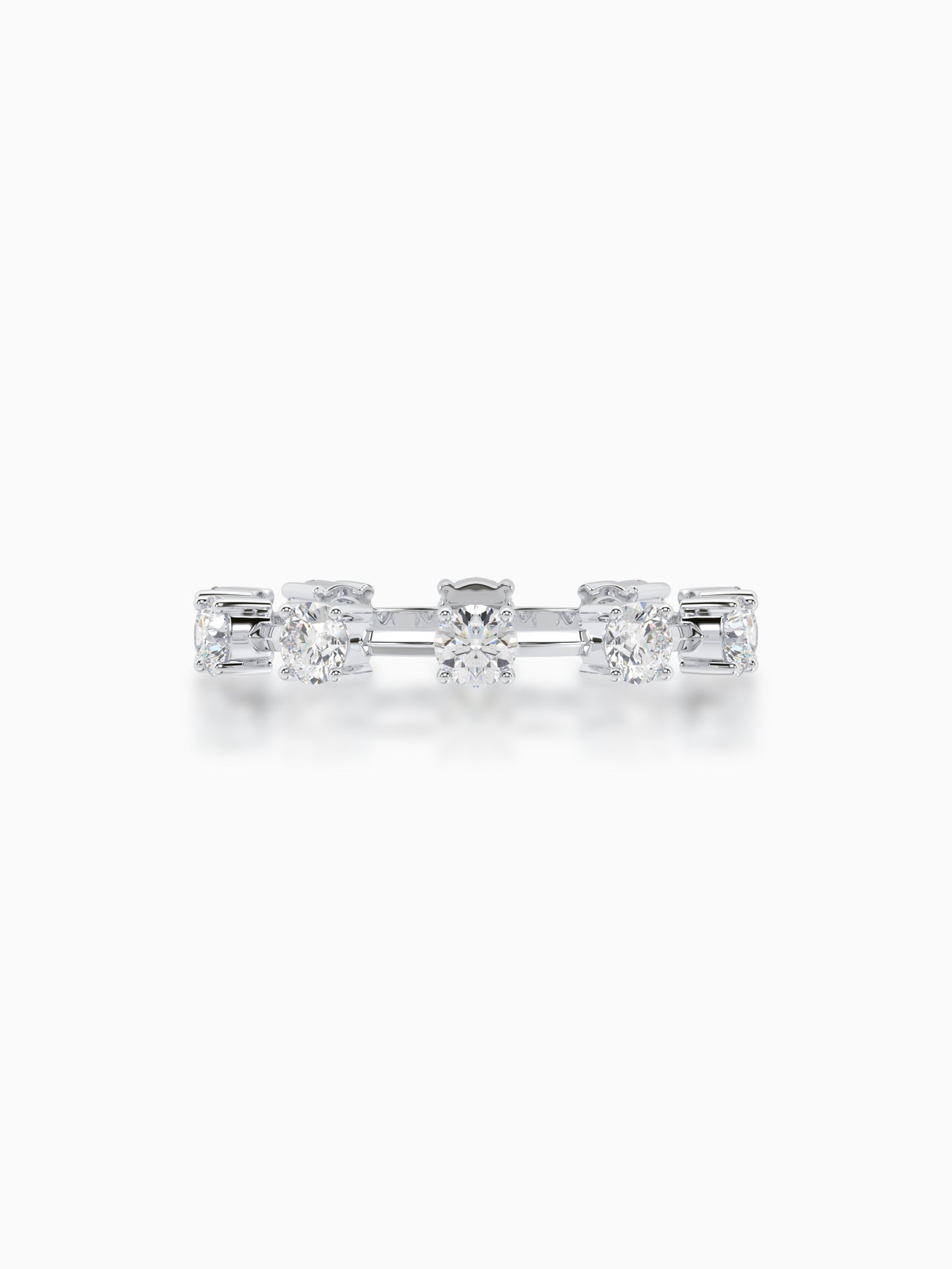 Petite solar diamond eternity ring