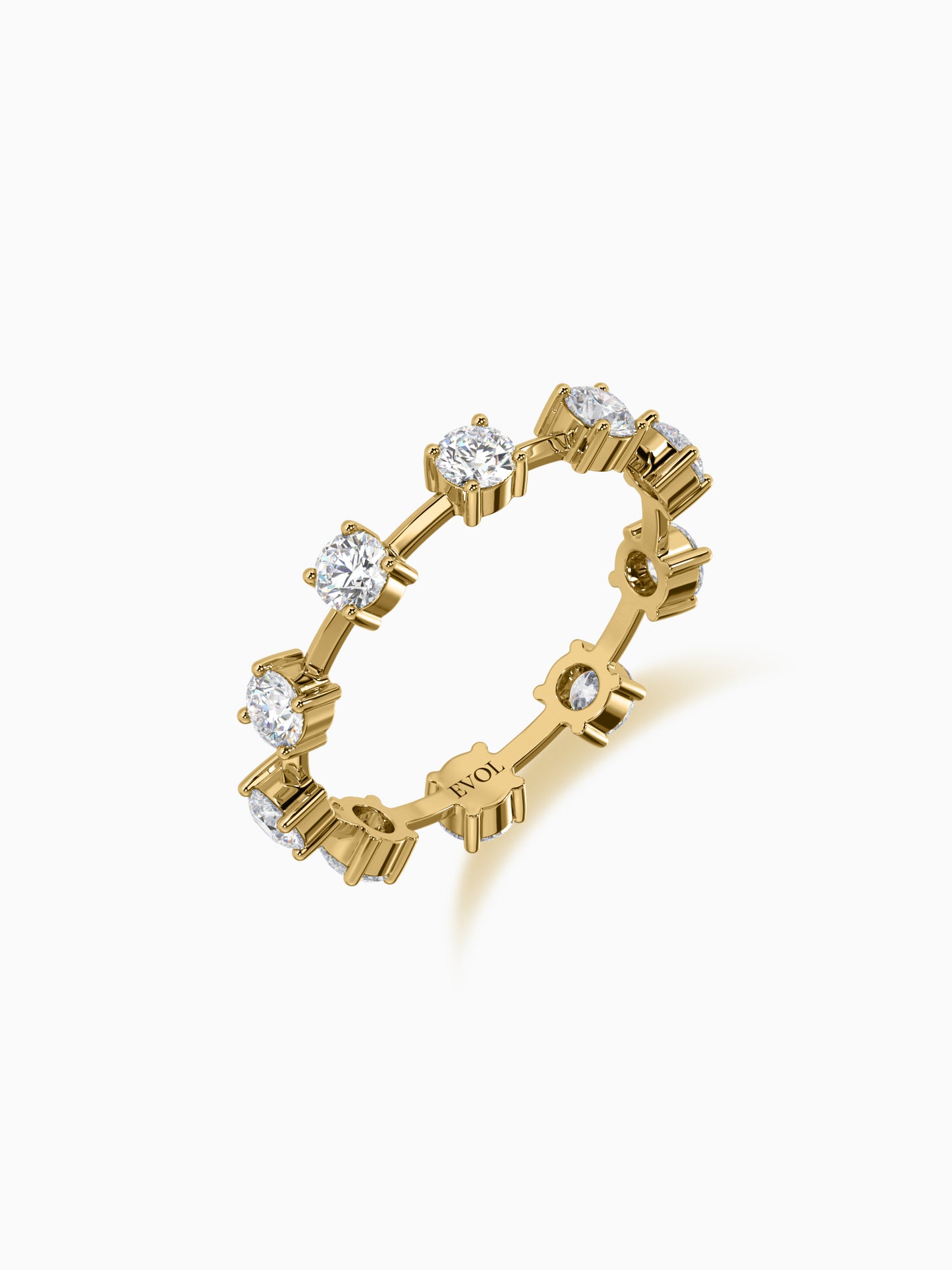 Petite solar diamond eternity ring