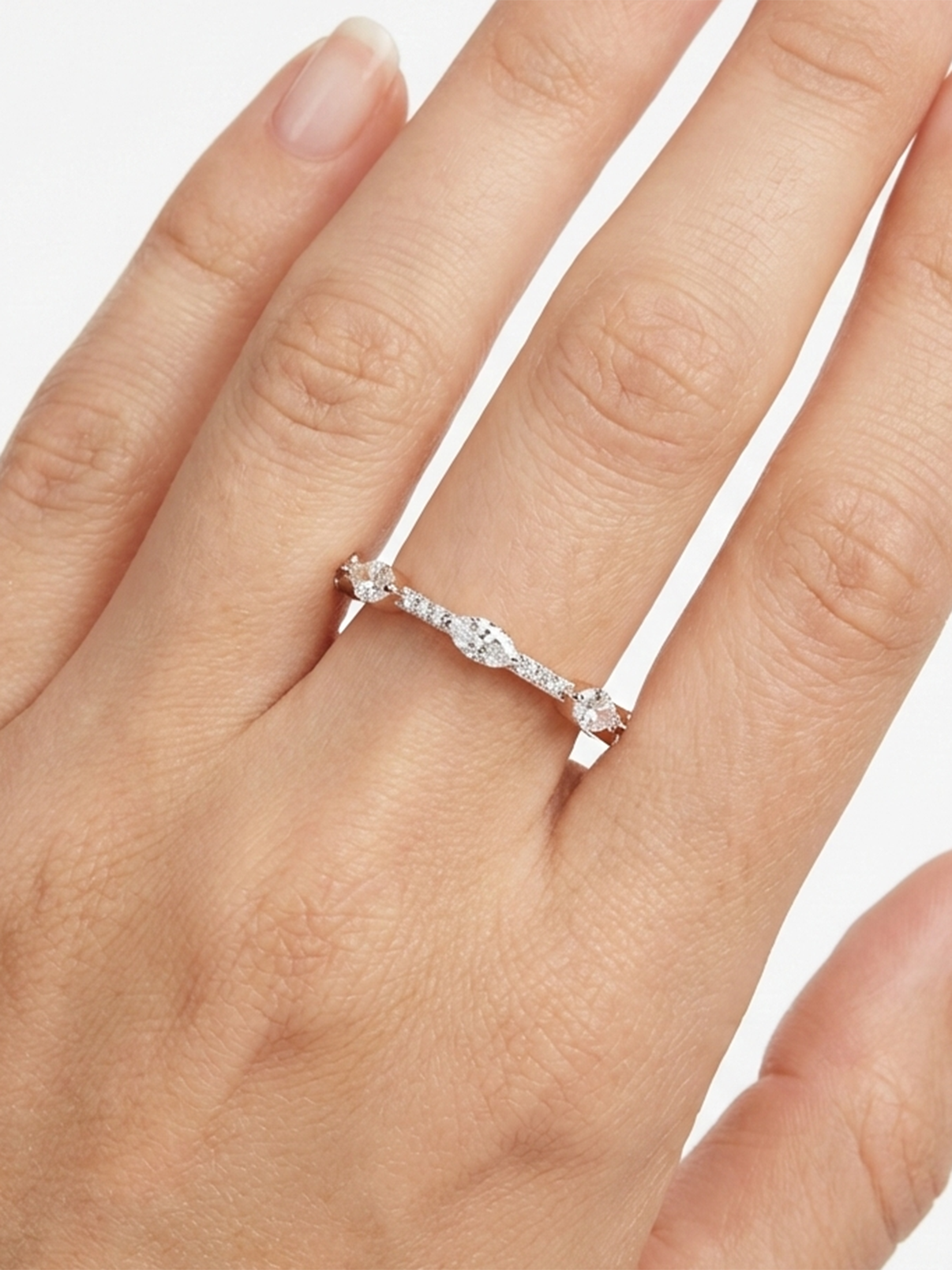 Petite zen eternity ring