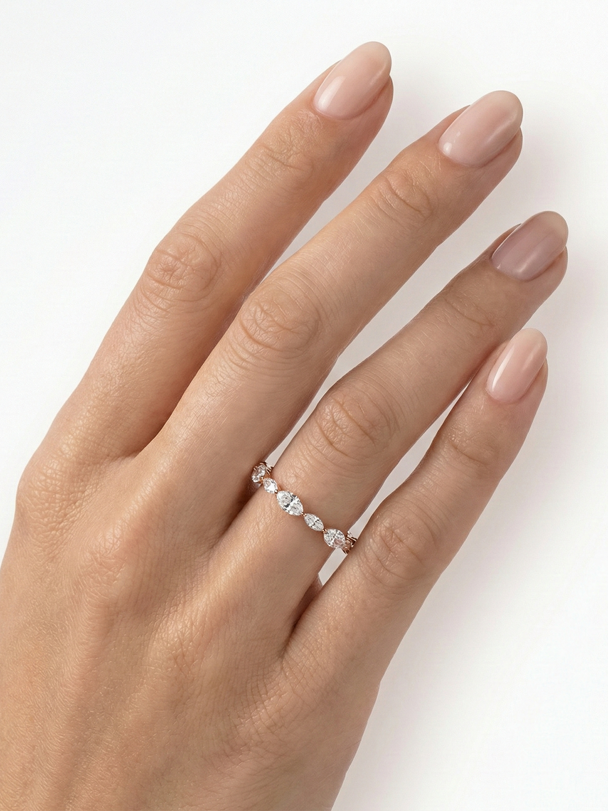 Modern symphony diamond eternity ring