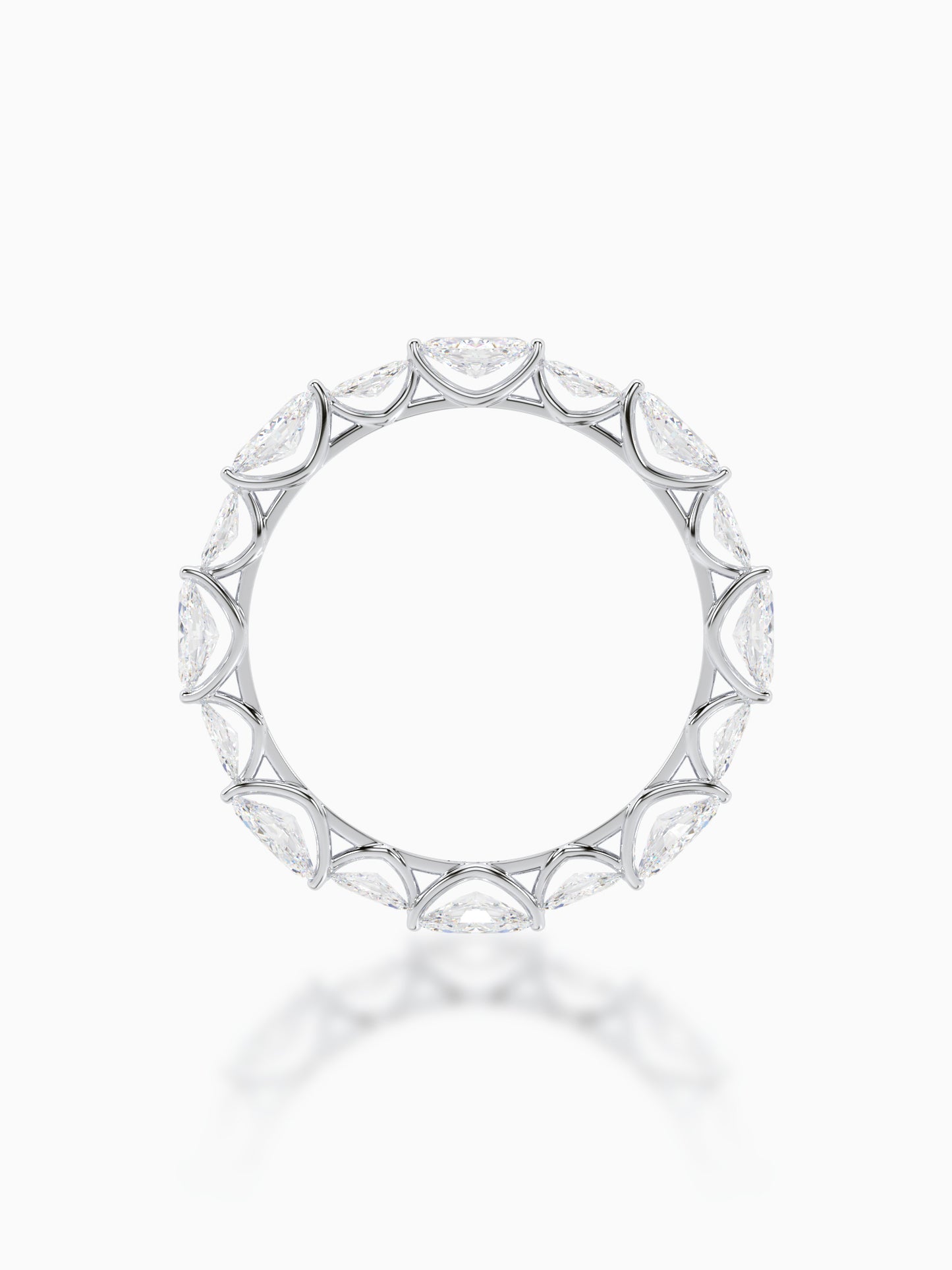 Modern symphony diamond eternity ring