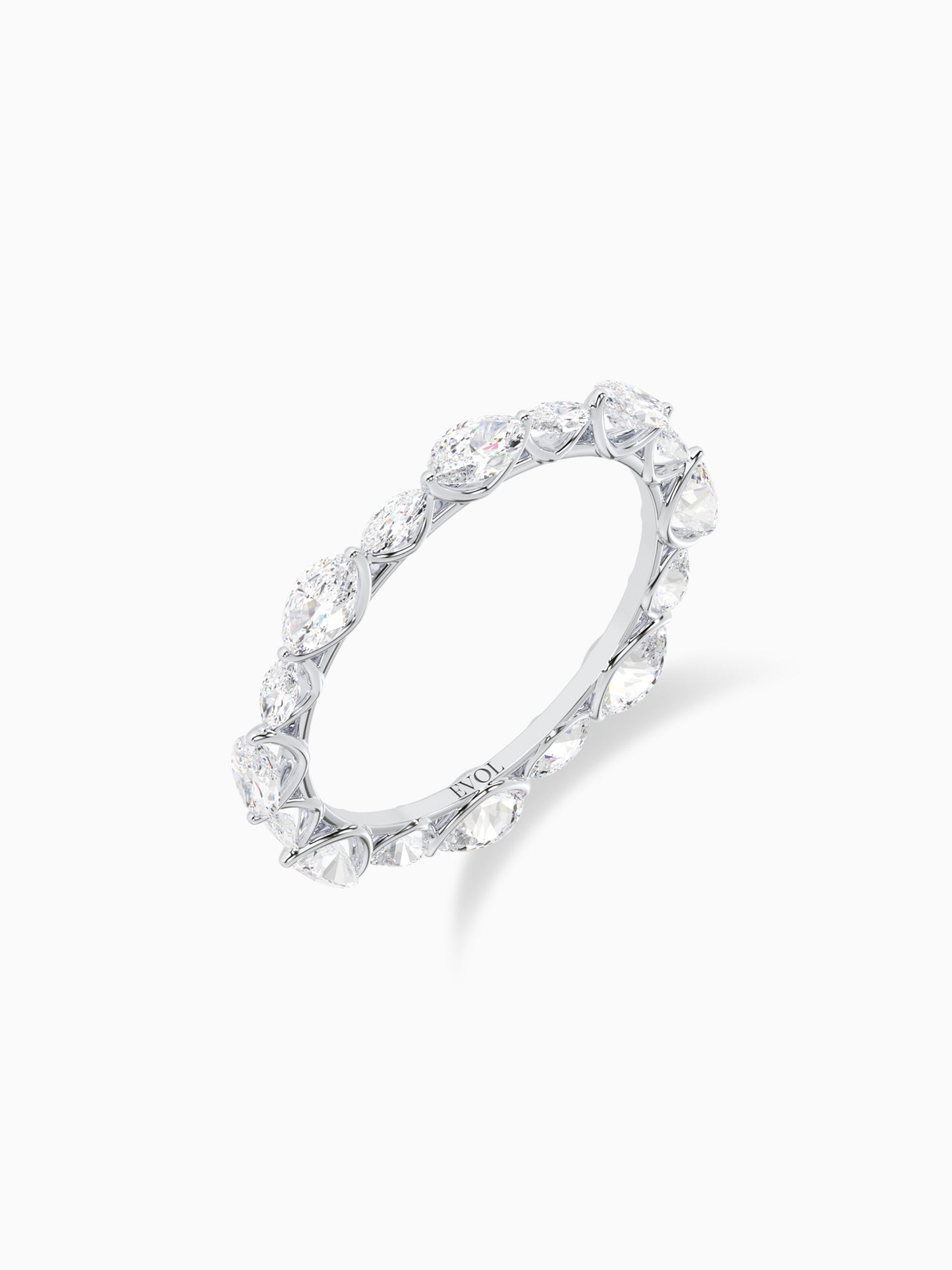 Modern symphony diamond eternity ring