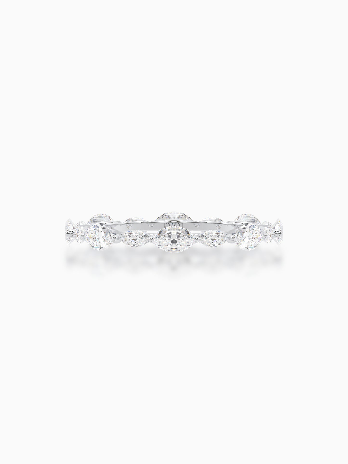 Modern symphony diamond eternity ring