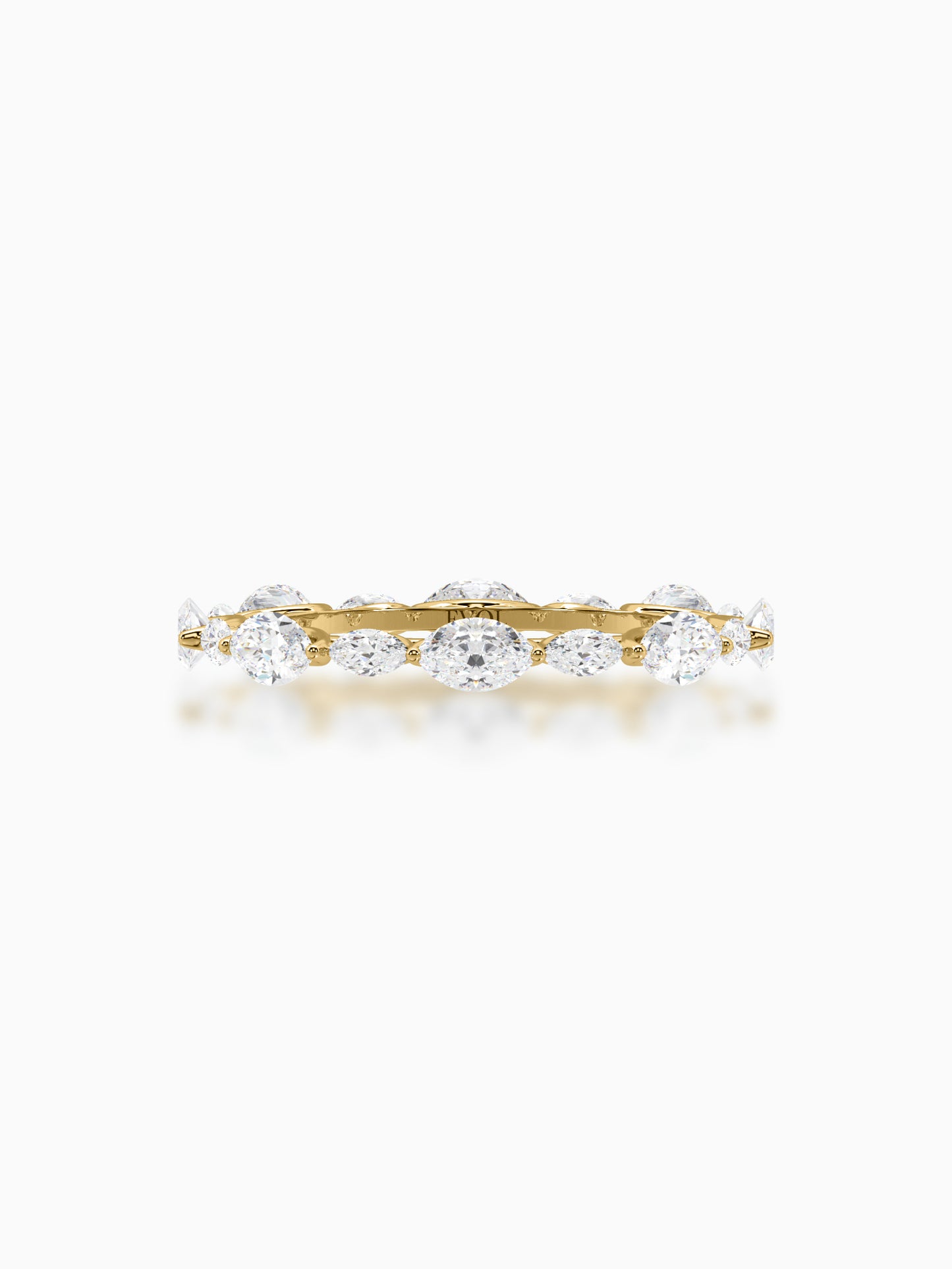 Modern symphony diamond eternity ring