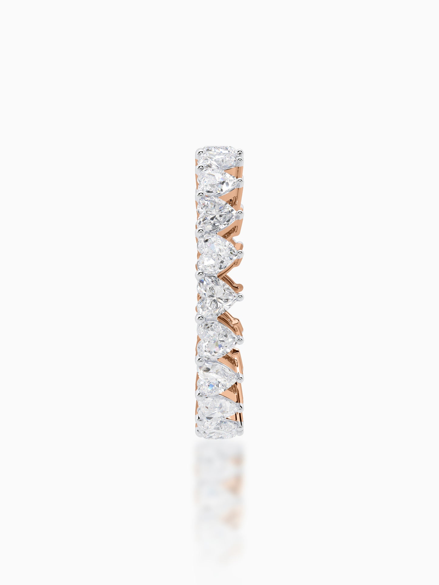 Cupid heart diamond eternity ring