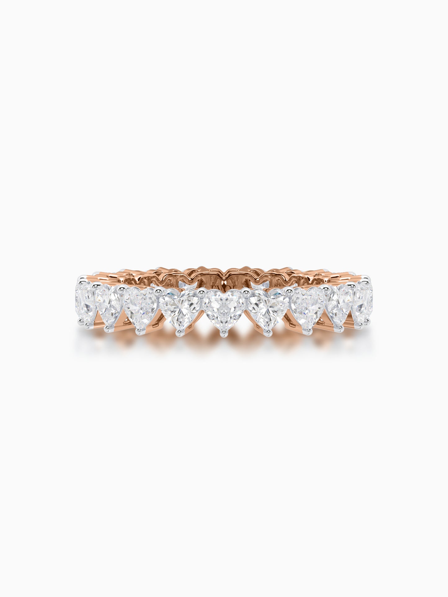 Cupid heart diamond eternity ring