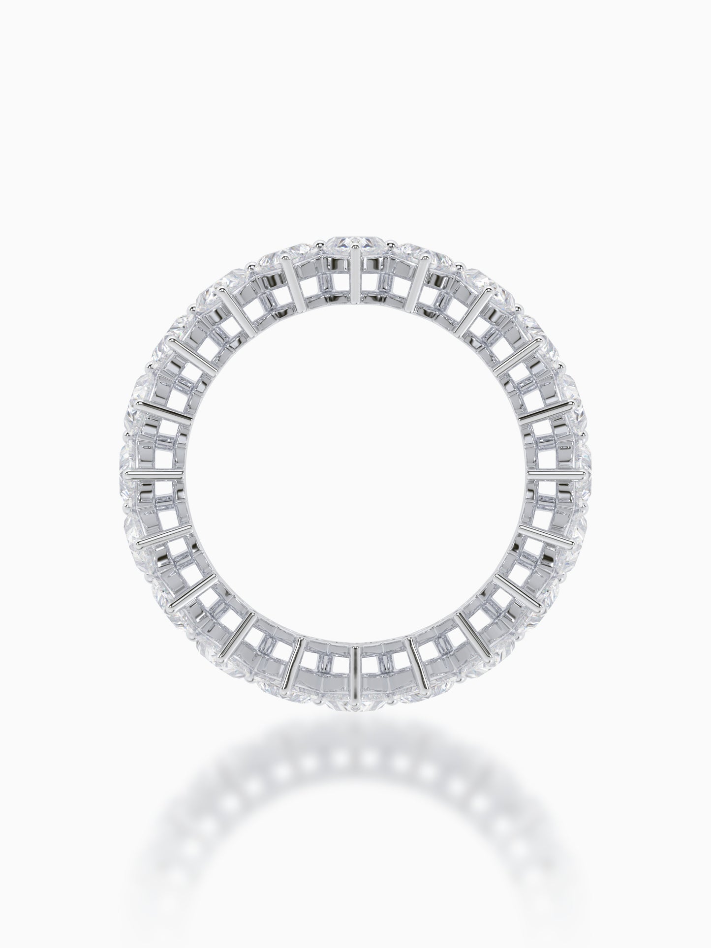 Cupid heart diamond eternity ring