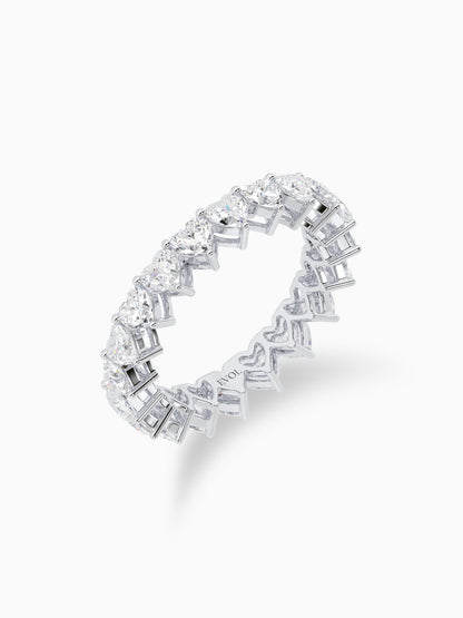 Cupid heart diamond eternity ring