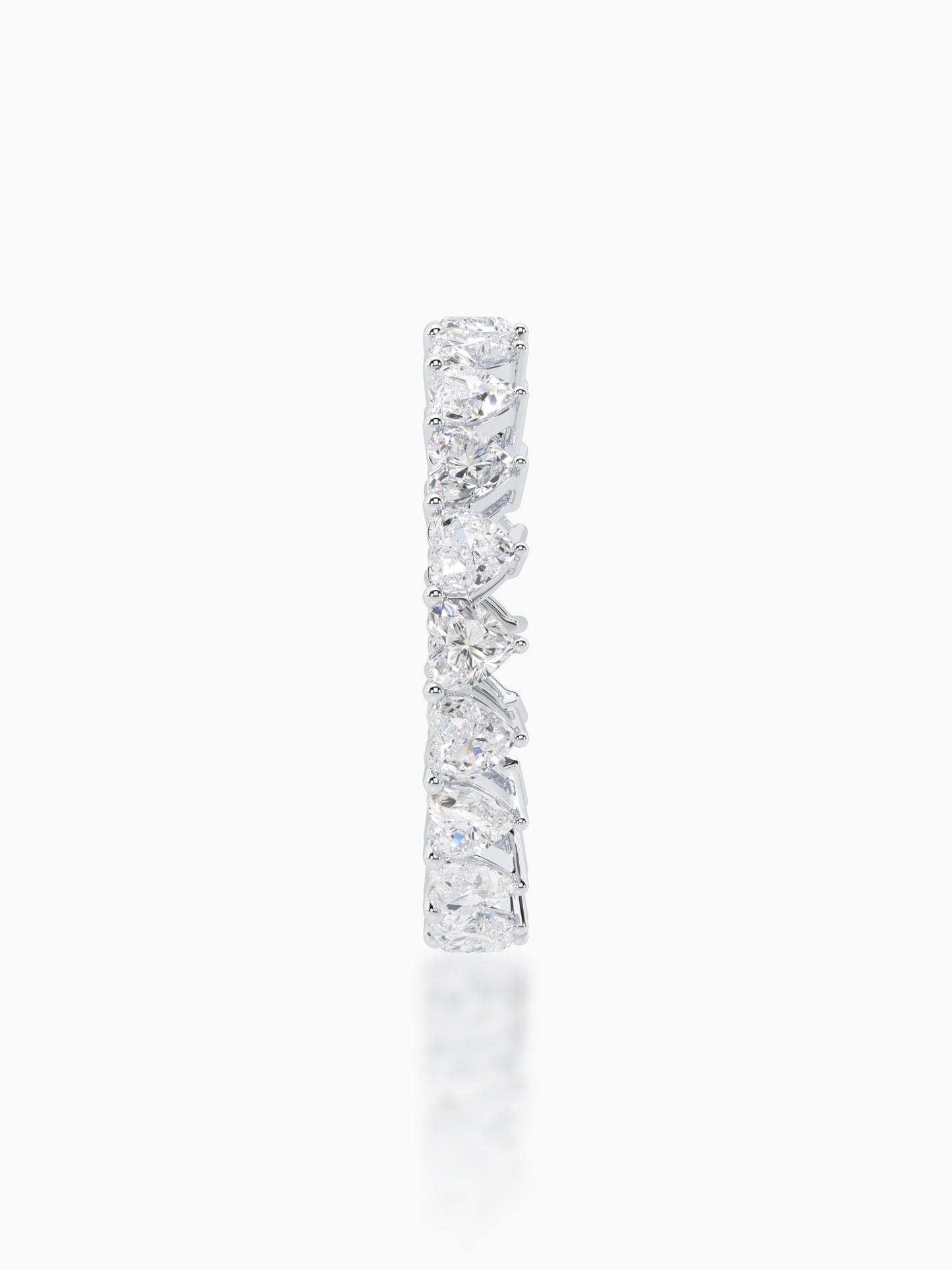 Cupid heart diamond eternity ring