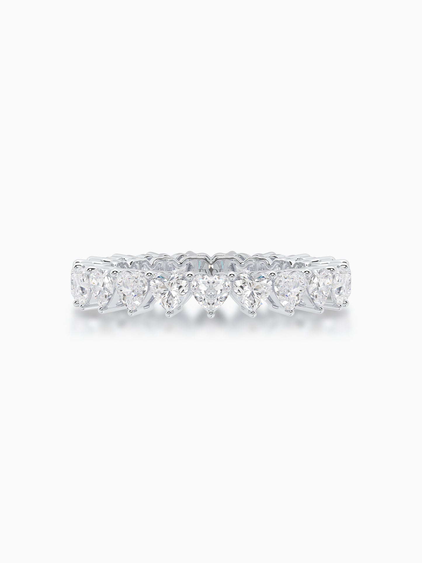 Cupid heart diamond eternity ring