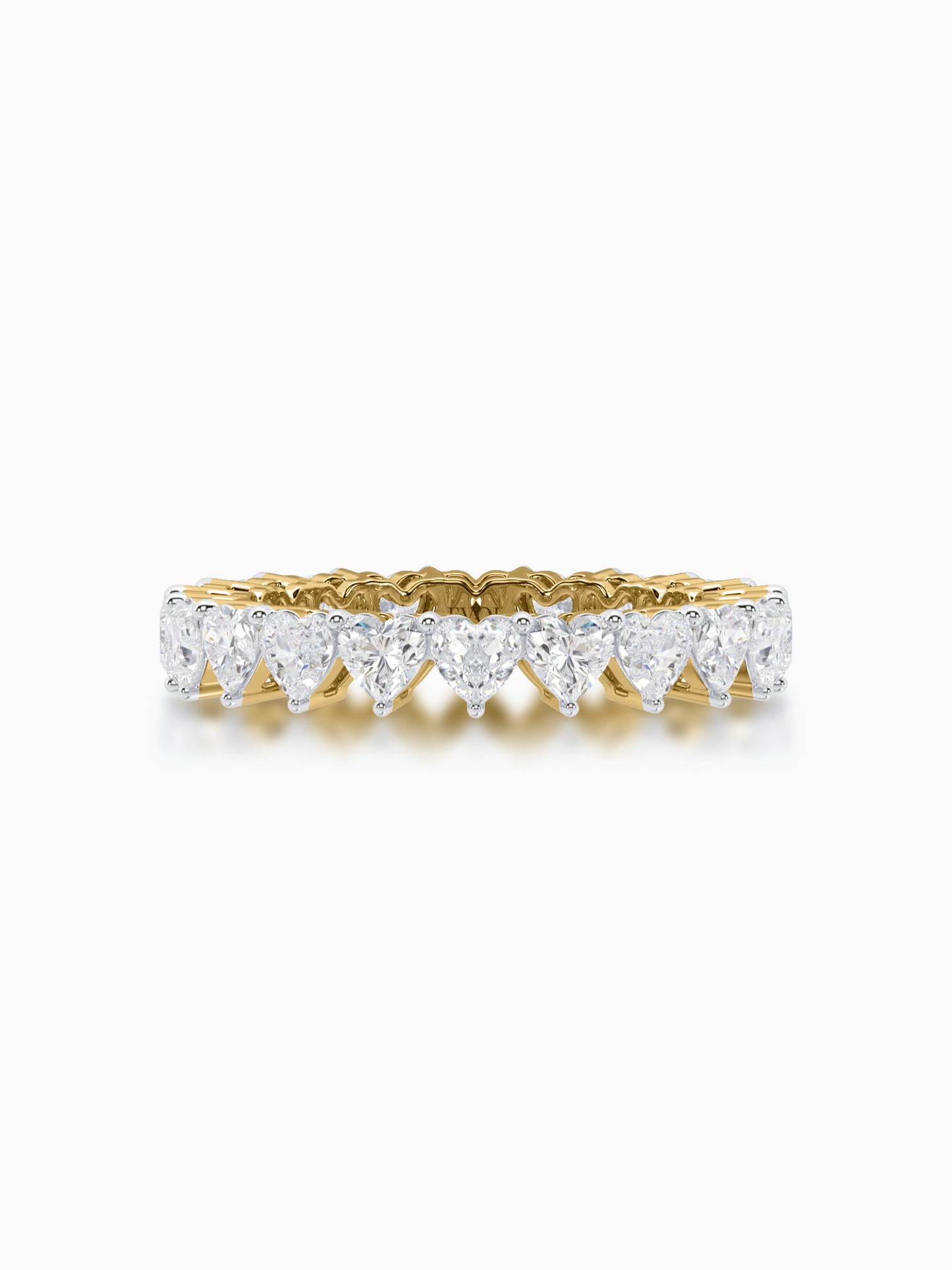 Cupid heart diamond eternity ring