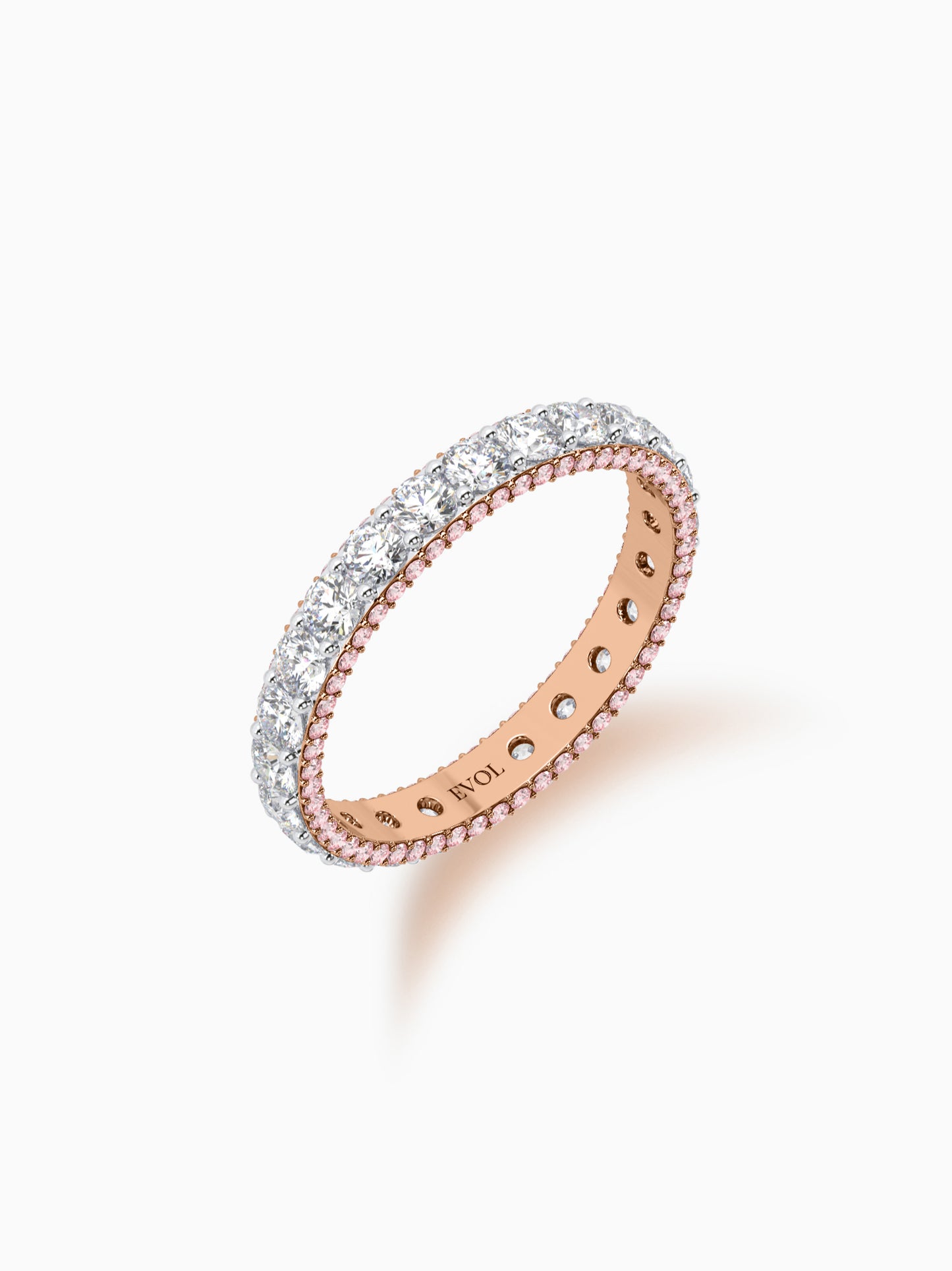 Whirlwind diamond eternity ring