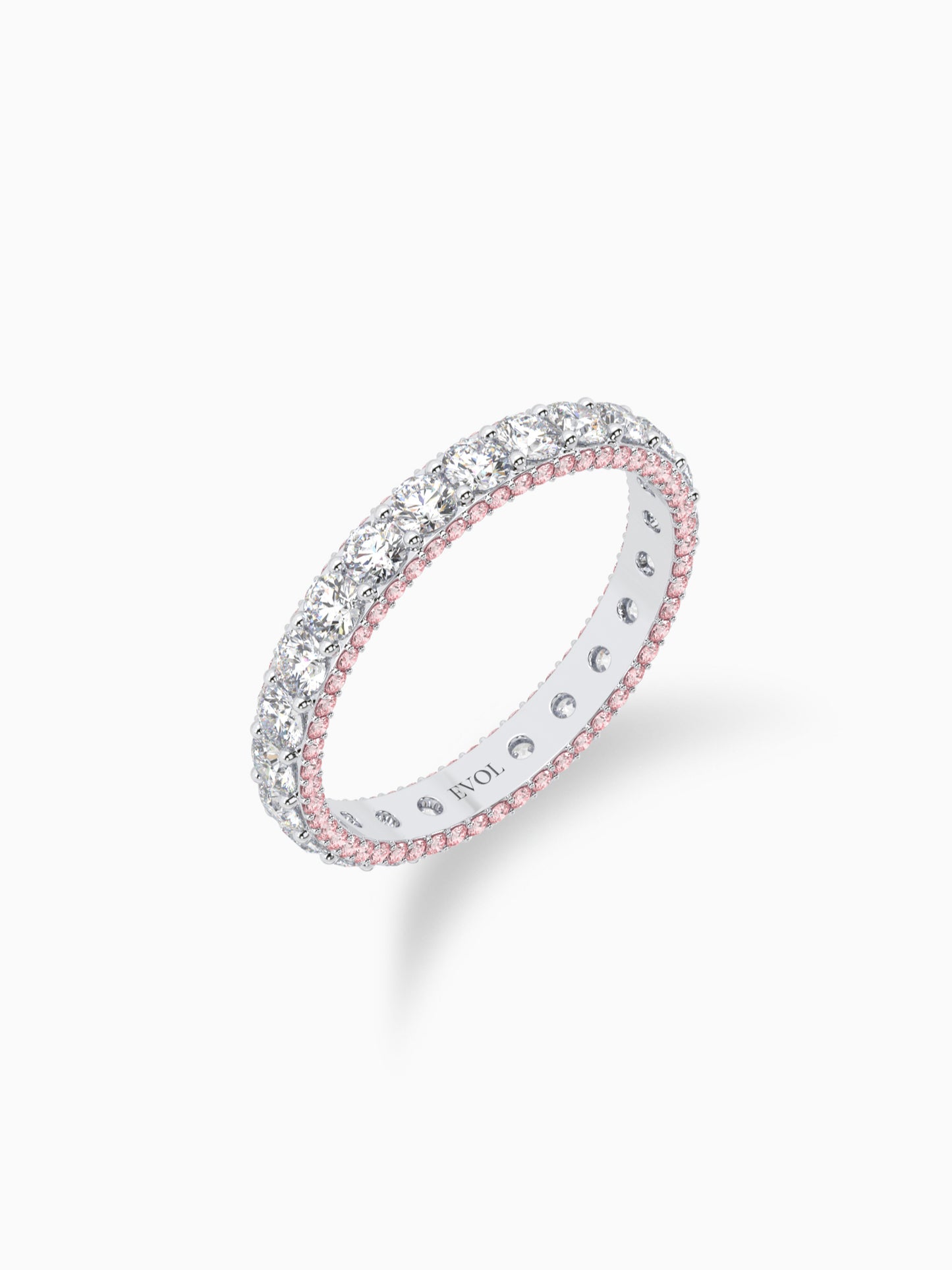 Whirlwind diamond eternity ring