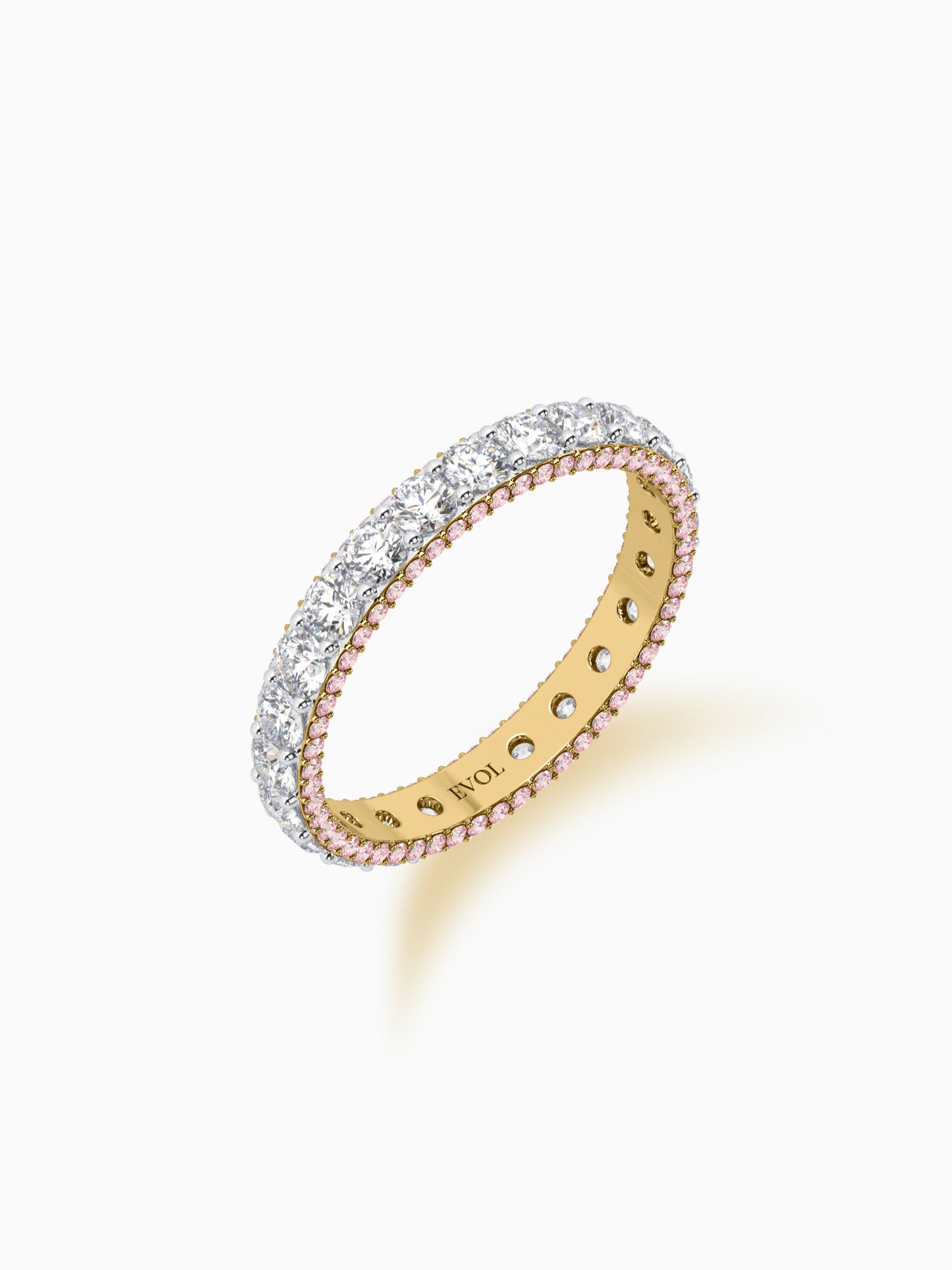 Whirlwind diamond eternity ring